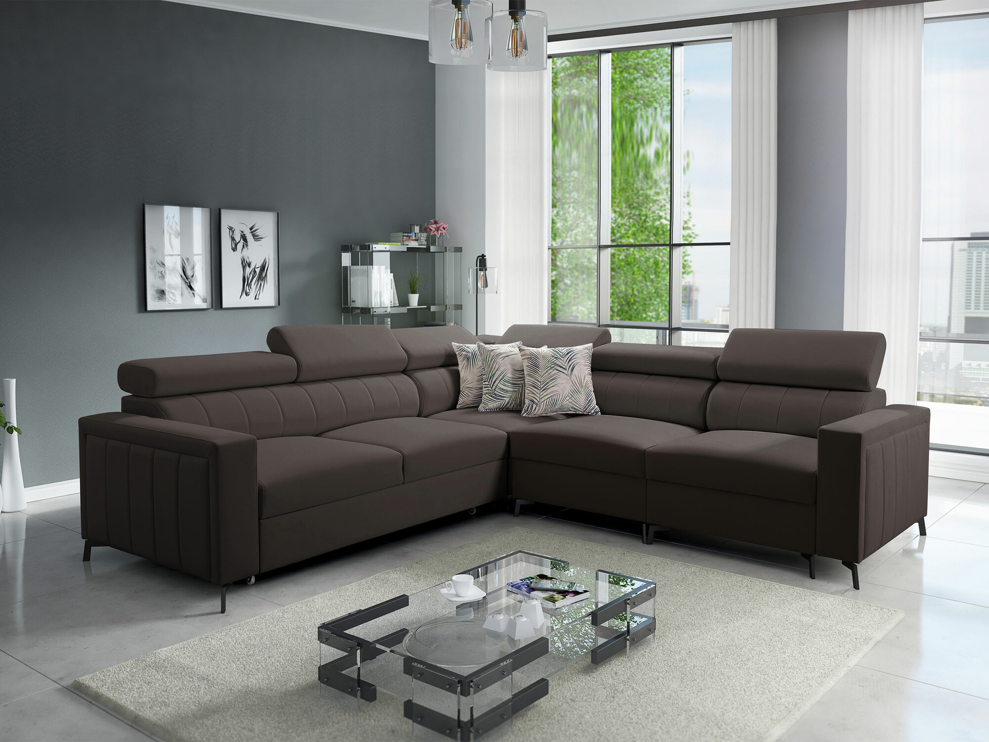Ecksofa Sarasota 152 (Mono 234 + Botanical 36)