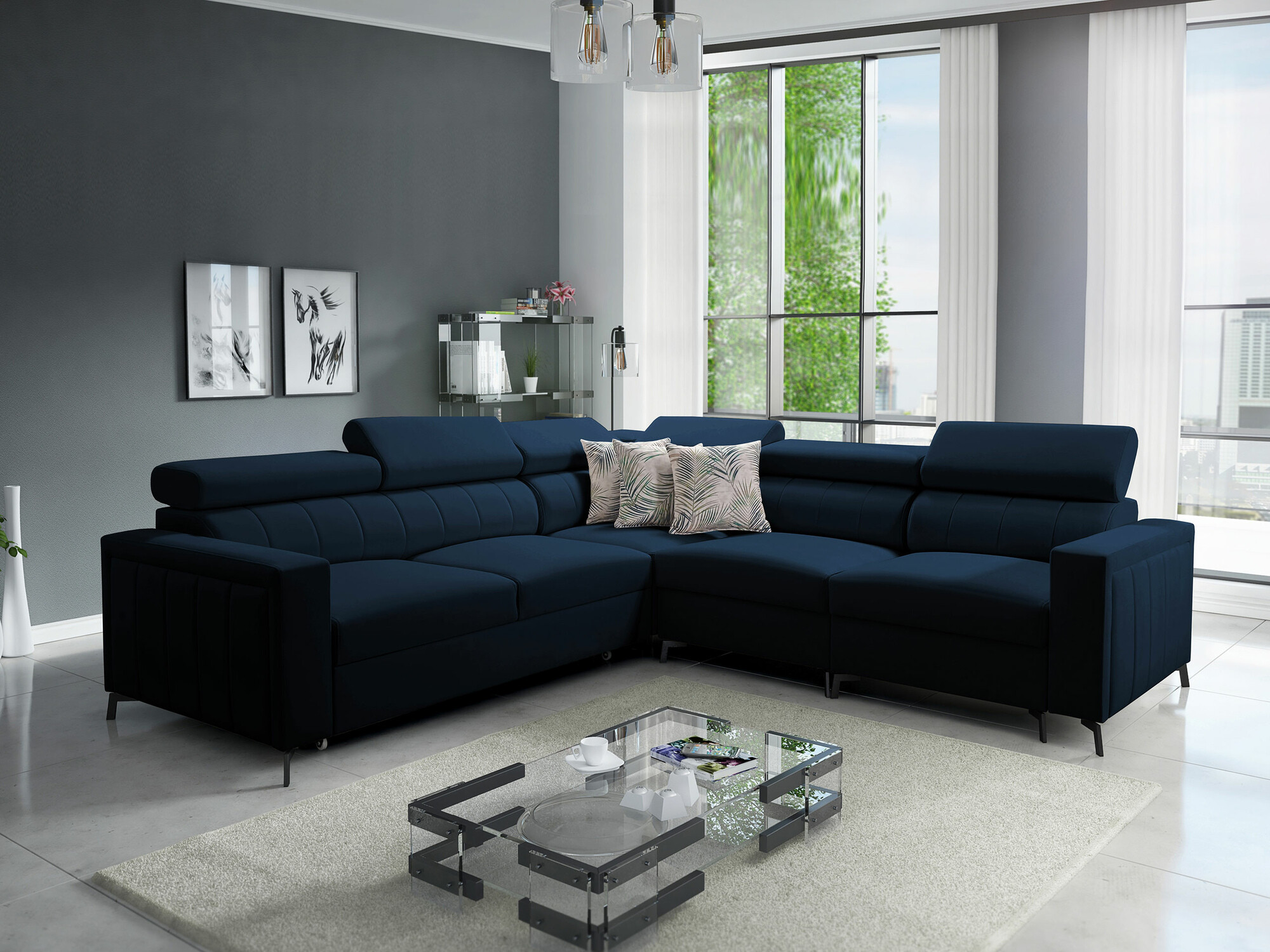 Ecksofa Sarasota 152 (Mono 242 + Botanical 36)