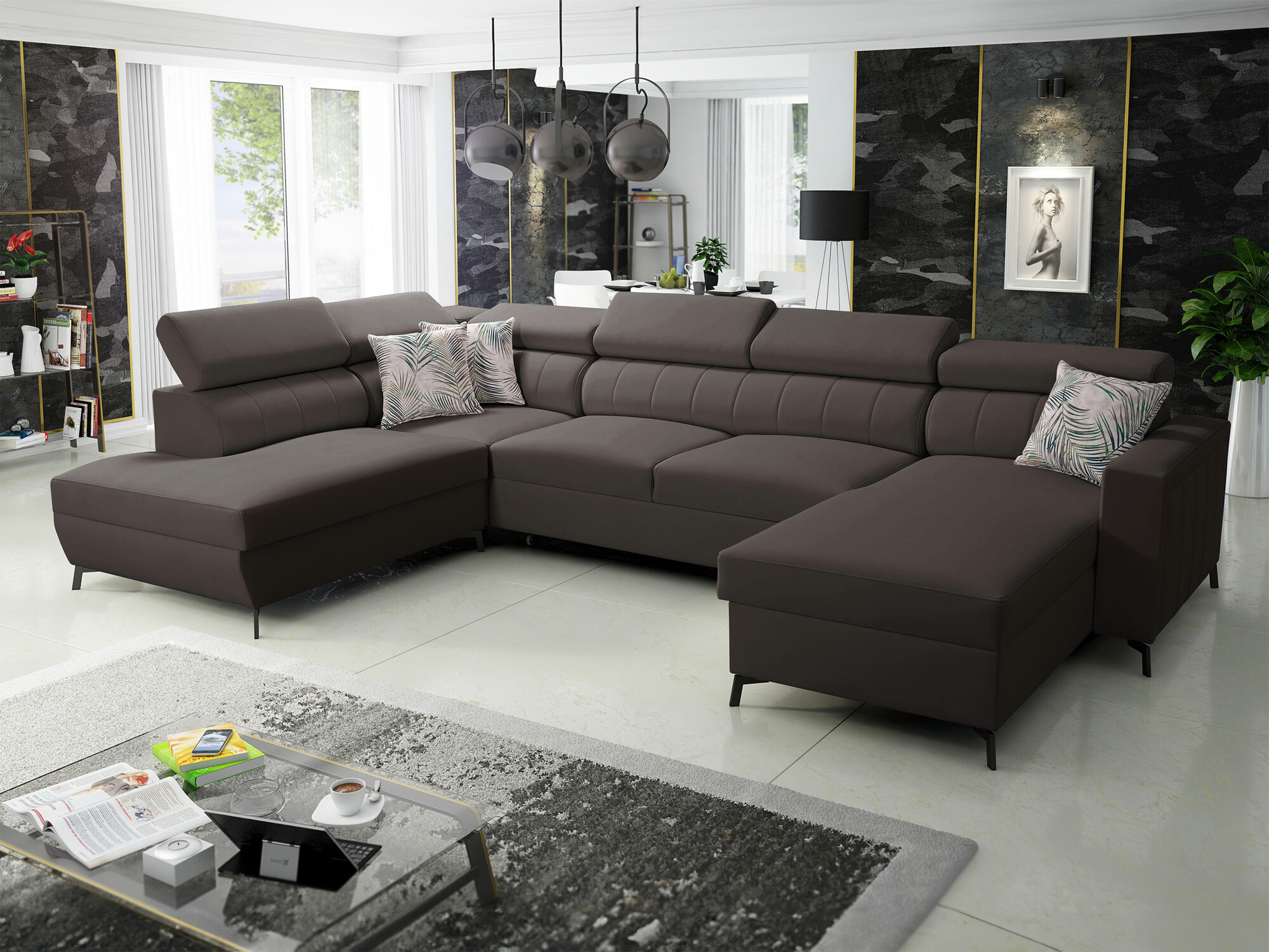Ecksofa Sarasota 158 (Mono 234 + Botanical 36)