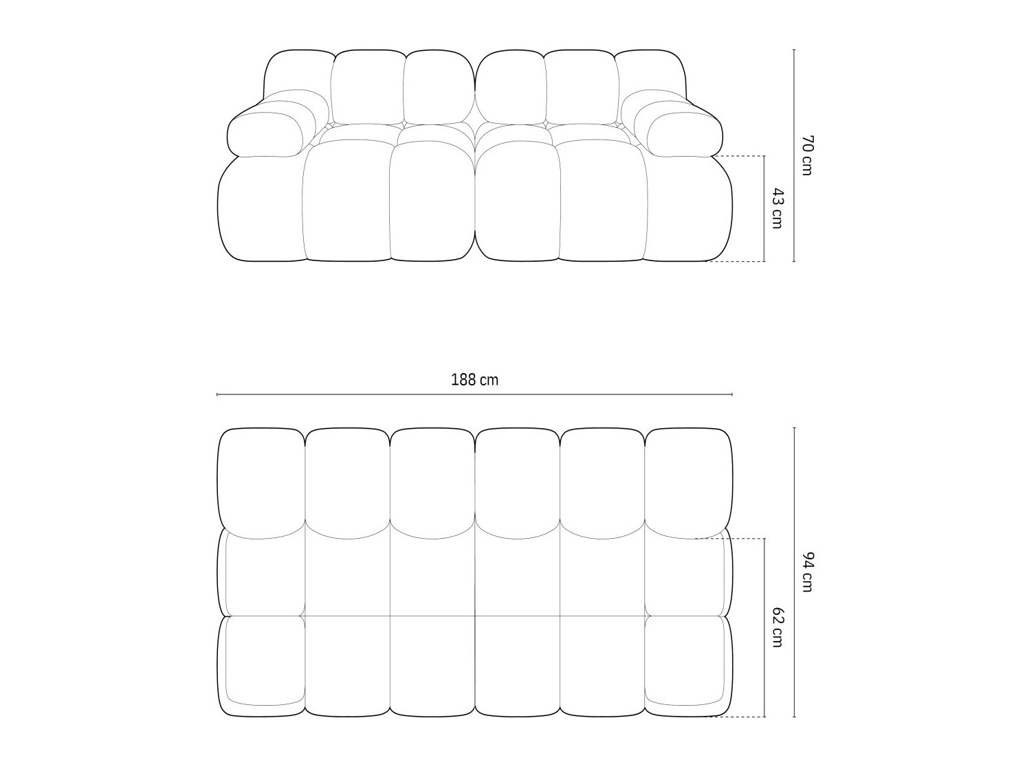 Modulares Sofa Caltenu 100 (Sonic 19)