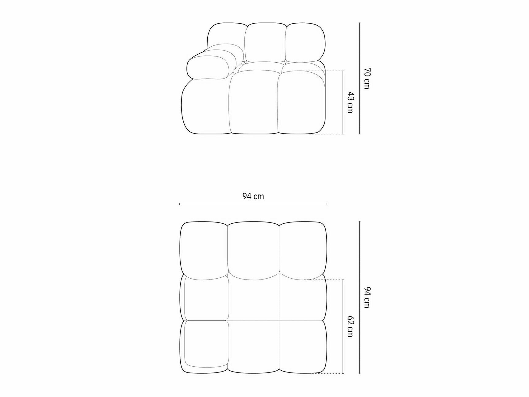 Modularer Sessel Caltenu 104 (Riviera 16)