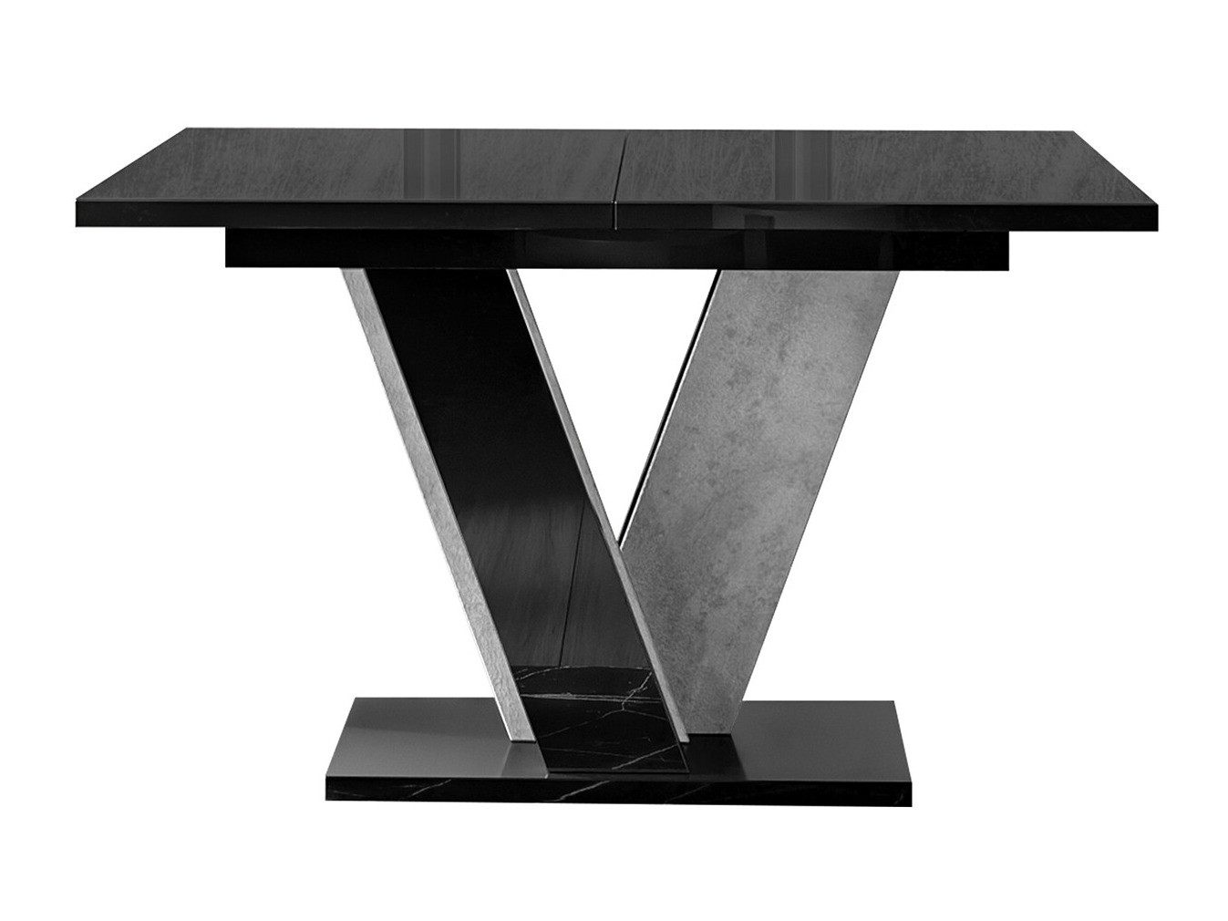 Tisch Goodyear 125 (Schwarz glänzend + Beton)