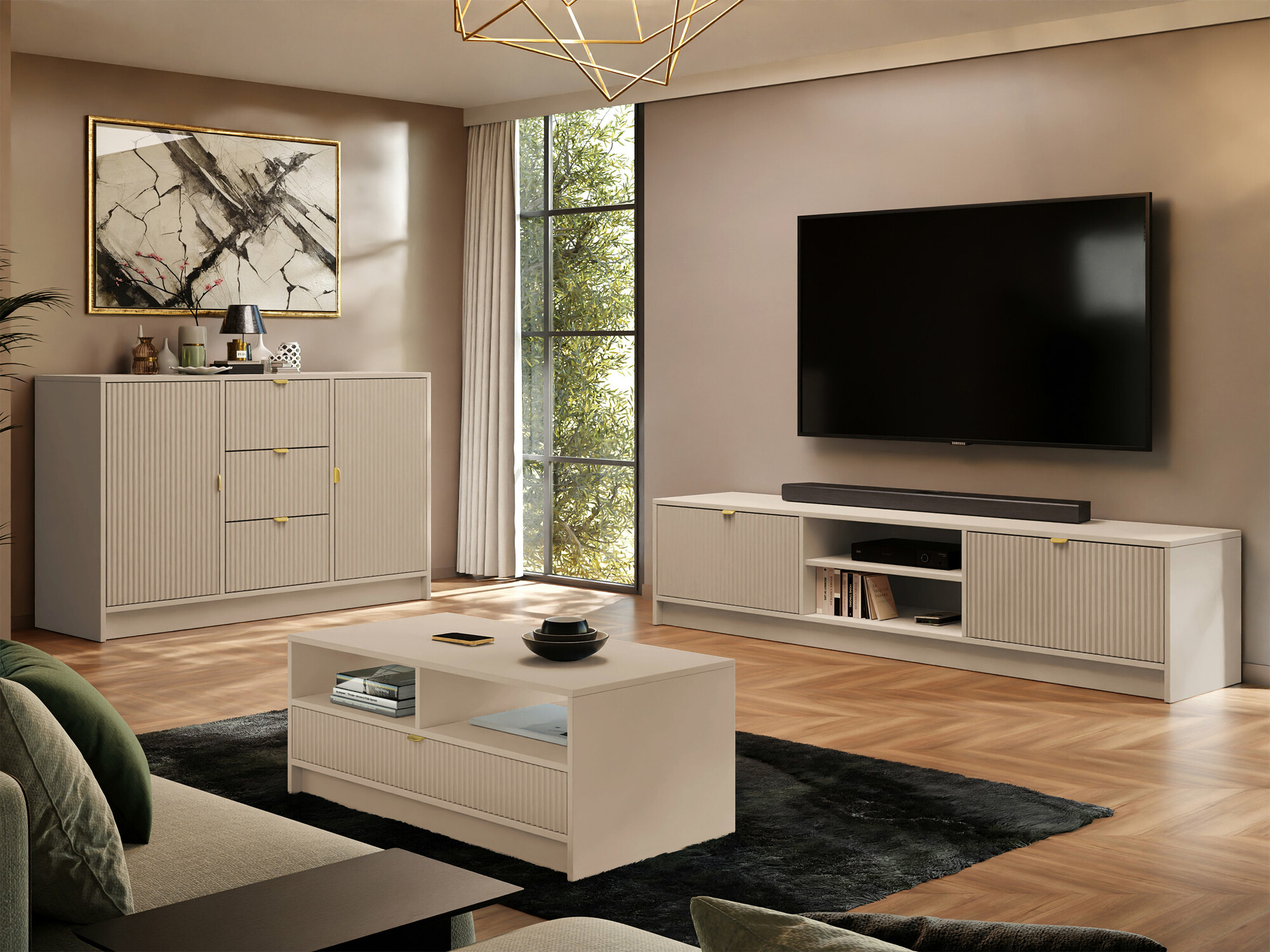 Kommoden Comfivo Papilio (Beige)