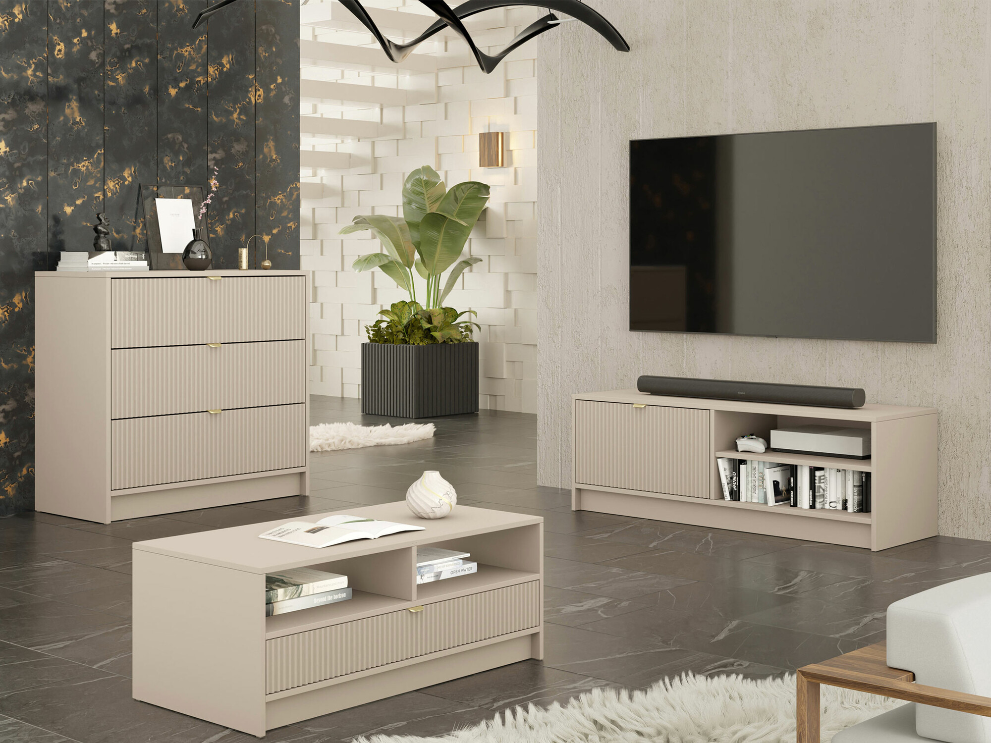 Kommoden Comfivo Papilio I (Beige)