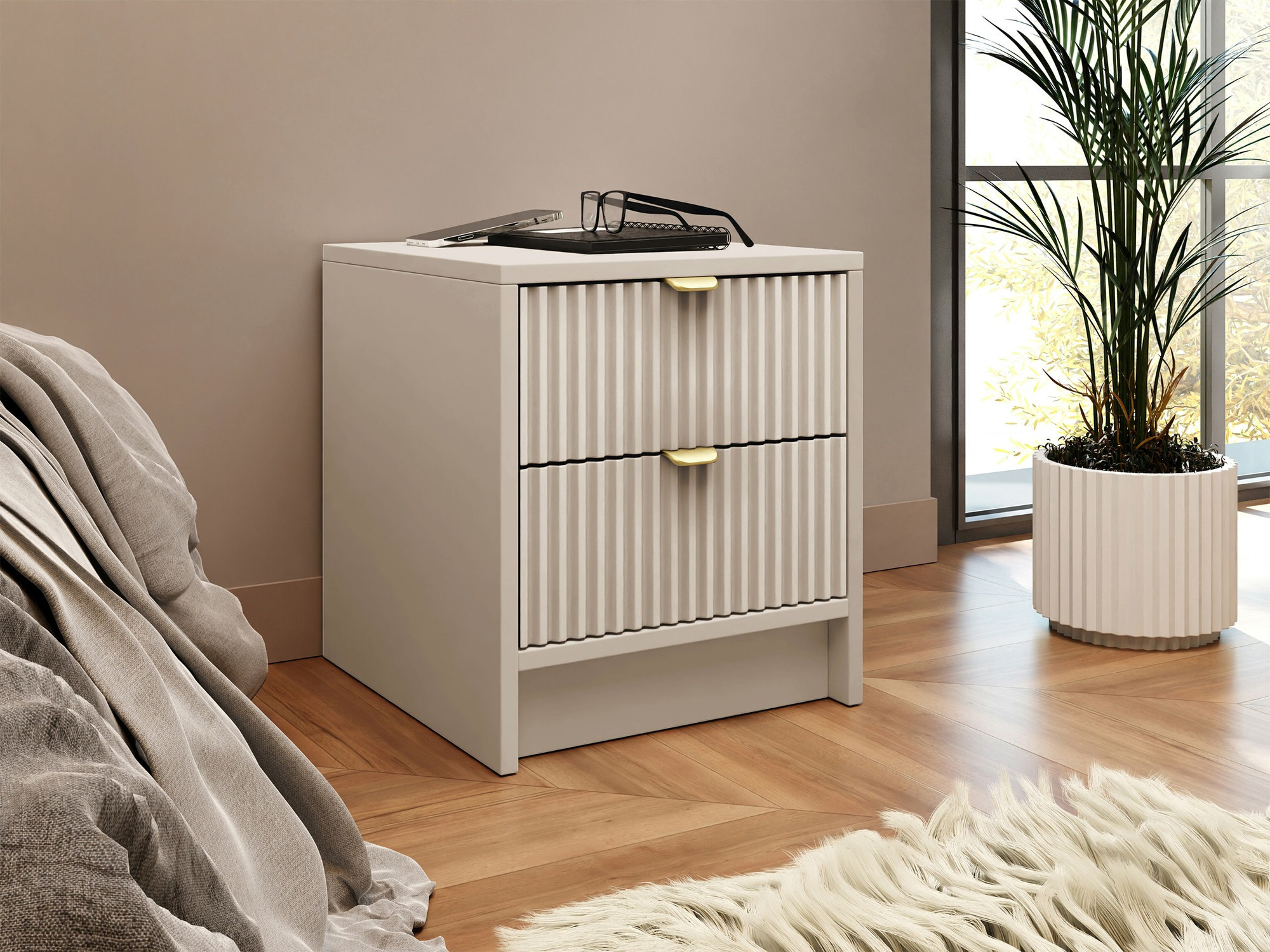 Nachttisch Comfivo Papilio (Beige)