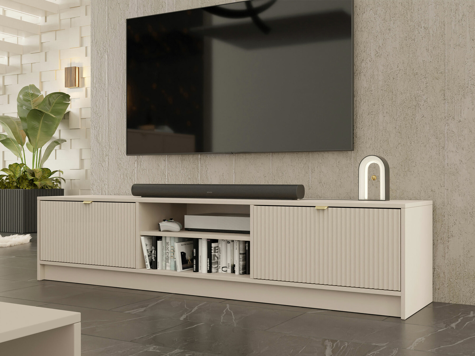 TV-Möbel Comfivo Papilio I (Beige)