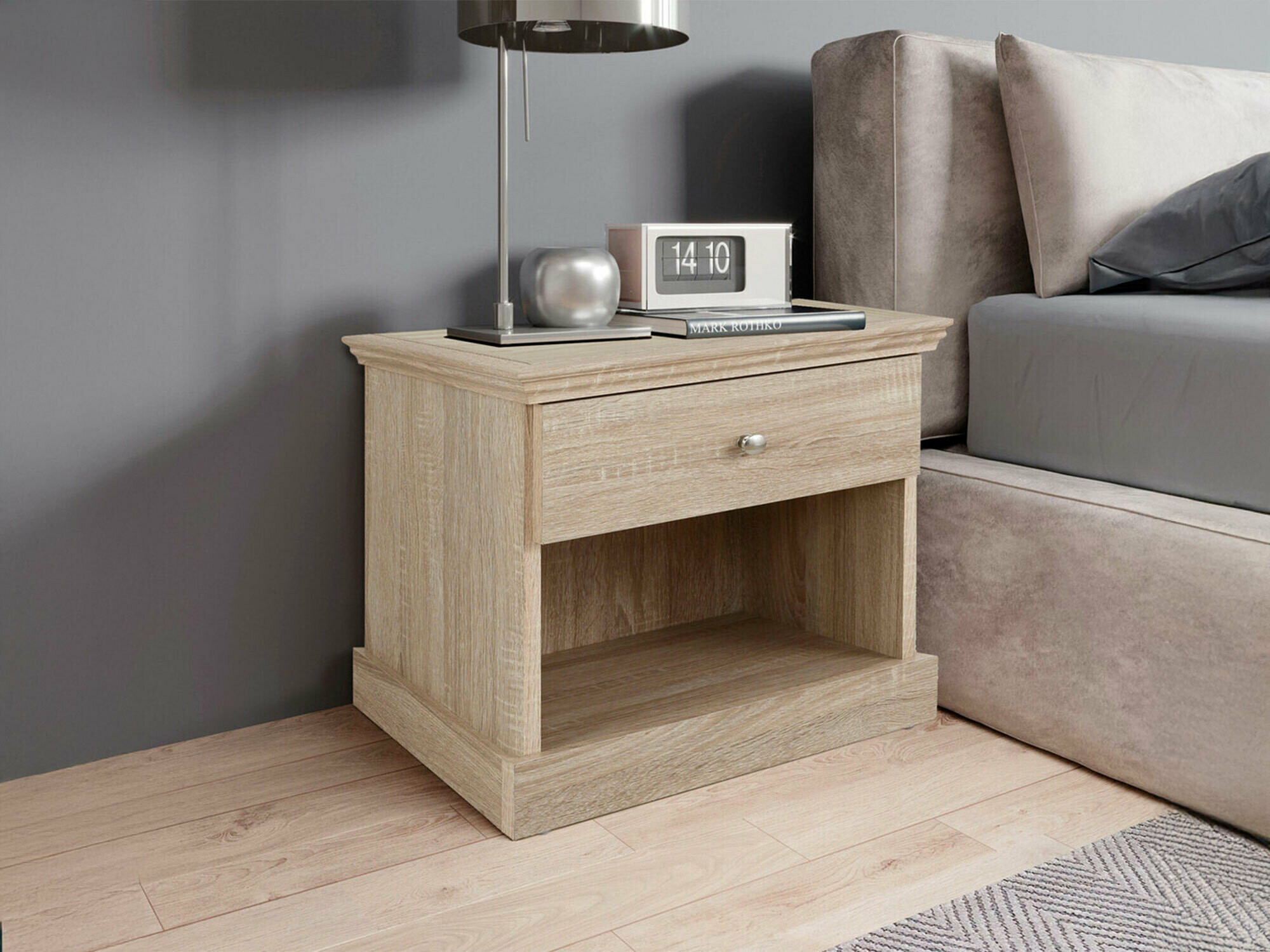 Nachttisch Lirveri 111 (Eichenholzoptik hell)