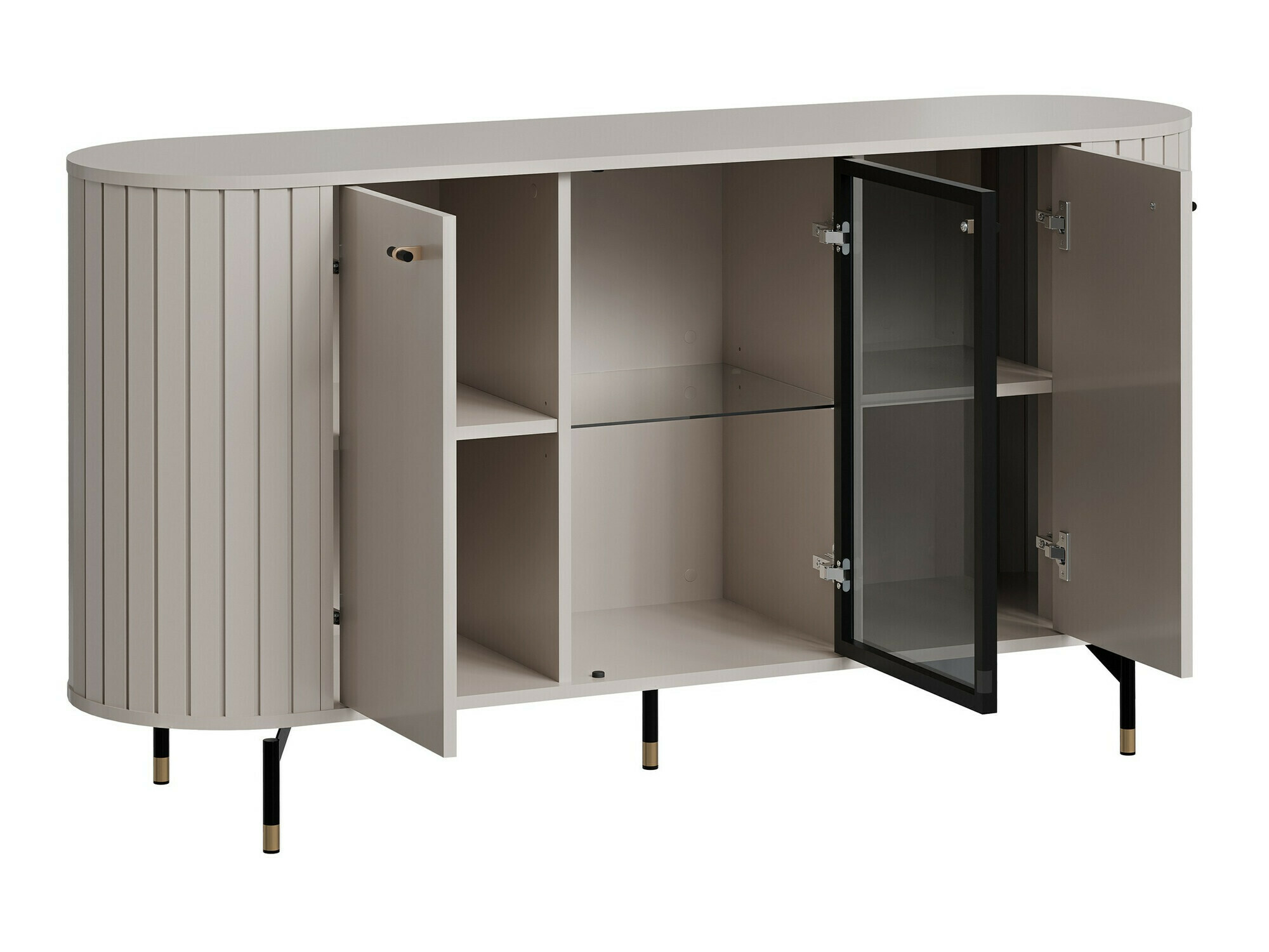 Wohnzimmer-Set Novmono 109 (Schwarz)