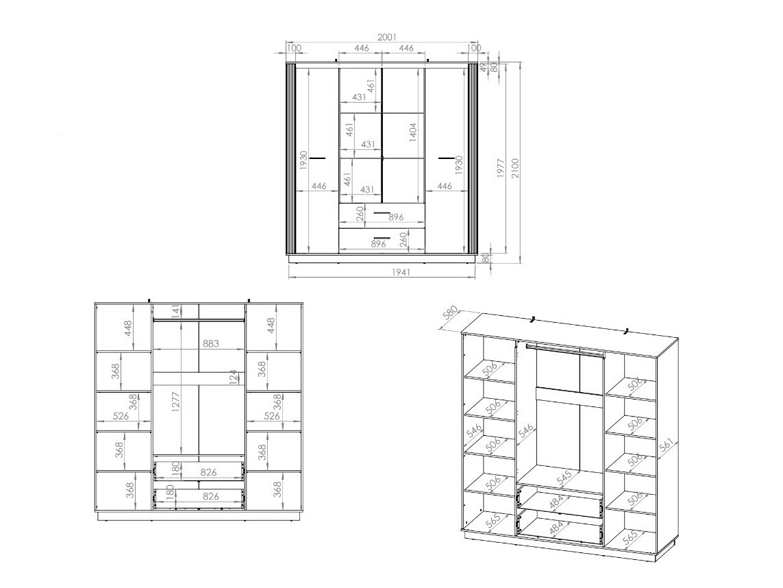 Kleiderschrank Livluo 100