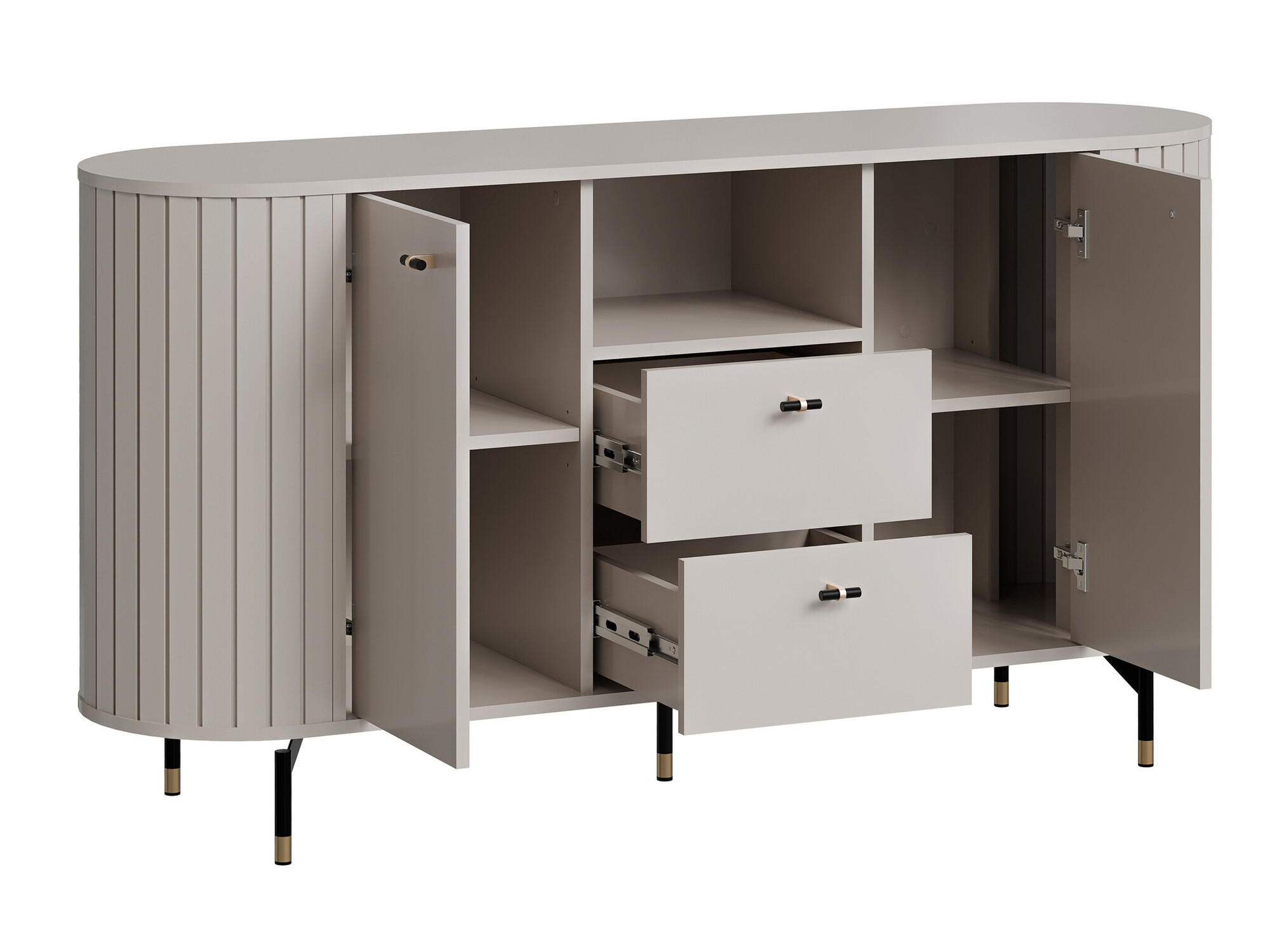 Wohnzimmer-Set Novmono 110 (Schwarz)