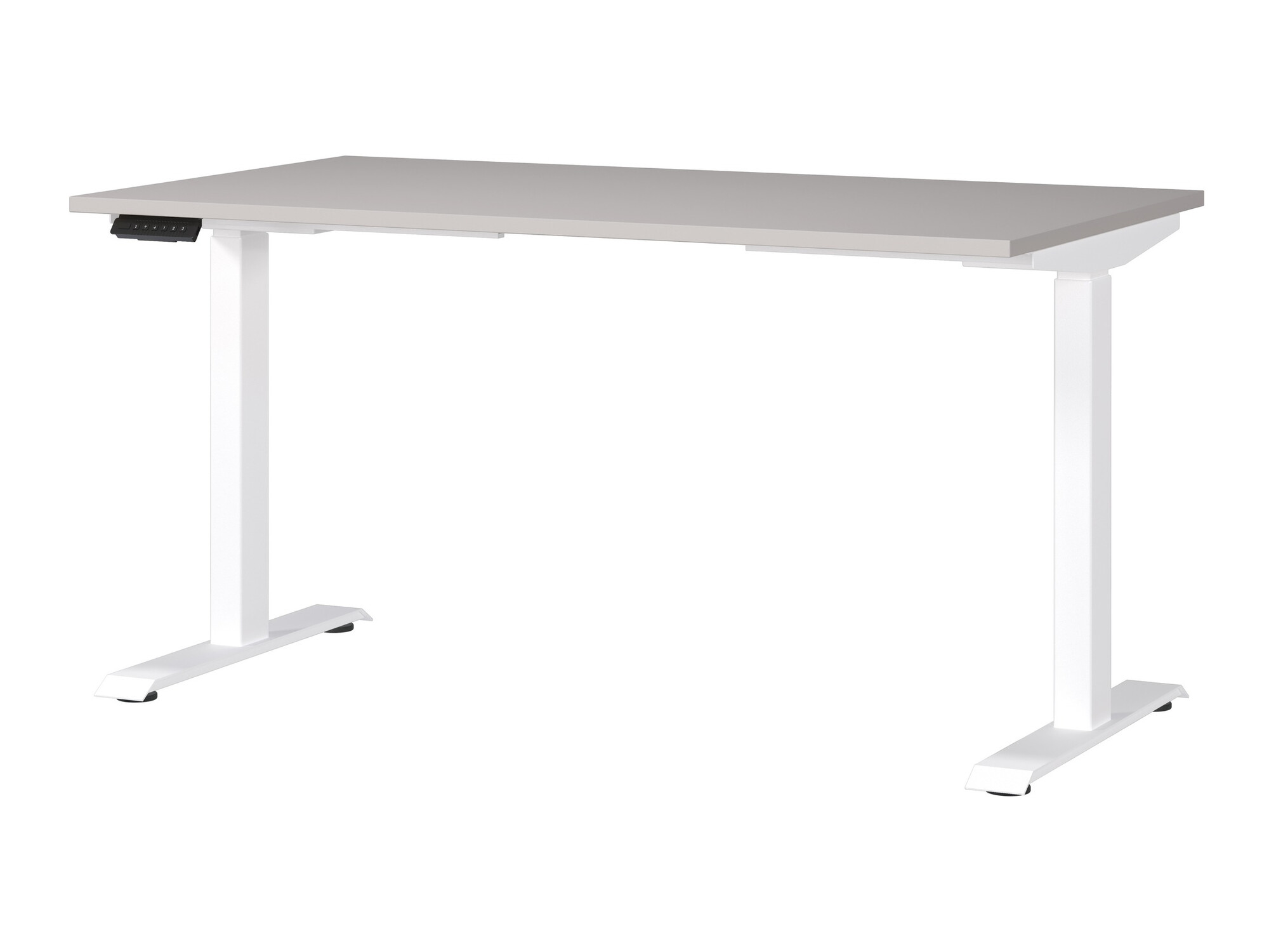 Höhenverstellbarer Schreibtisch Sacramento 415 (Casmere + Weiss)