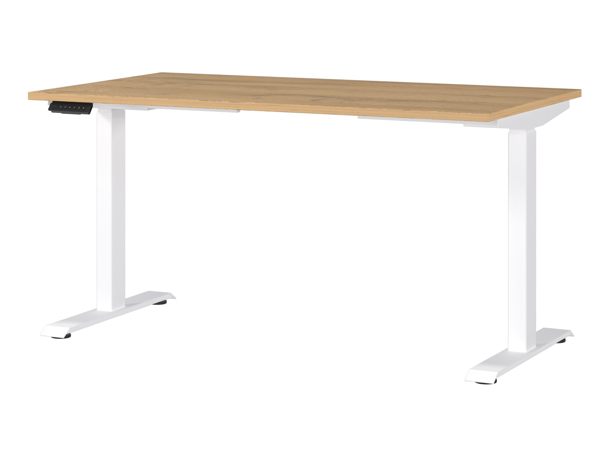 Höhenverstellbarer Schreibtisch Sacramento 415 (Grandson Eichenholzoptik + Weiss)