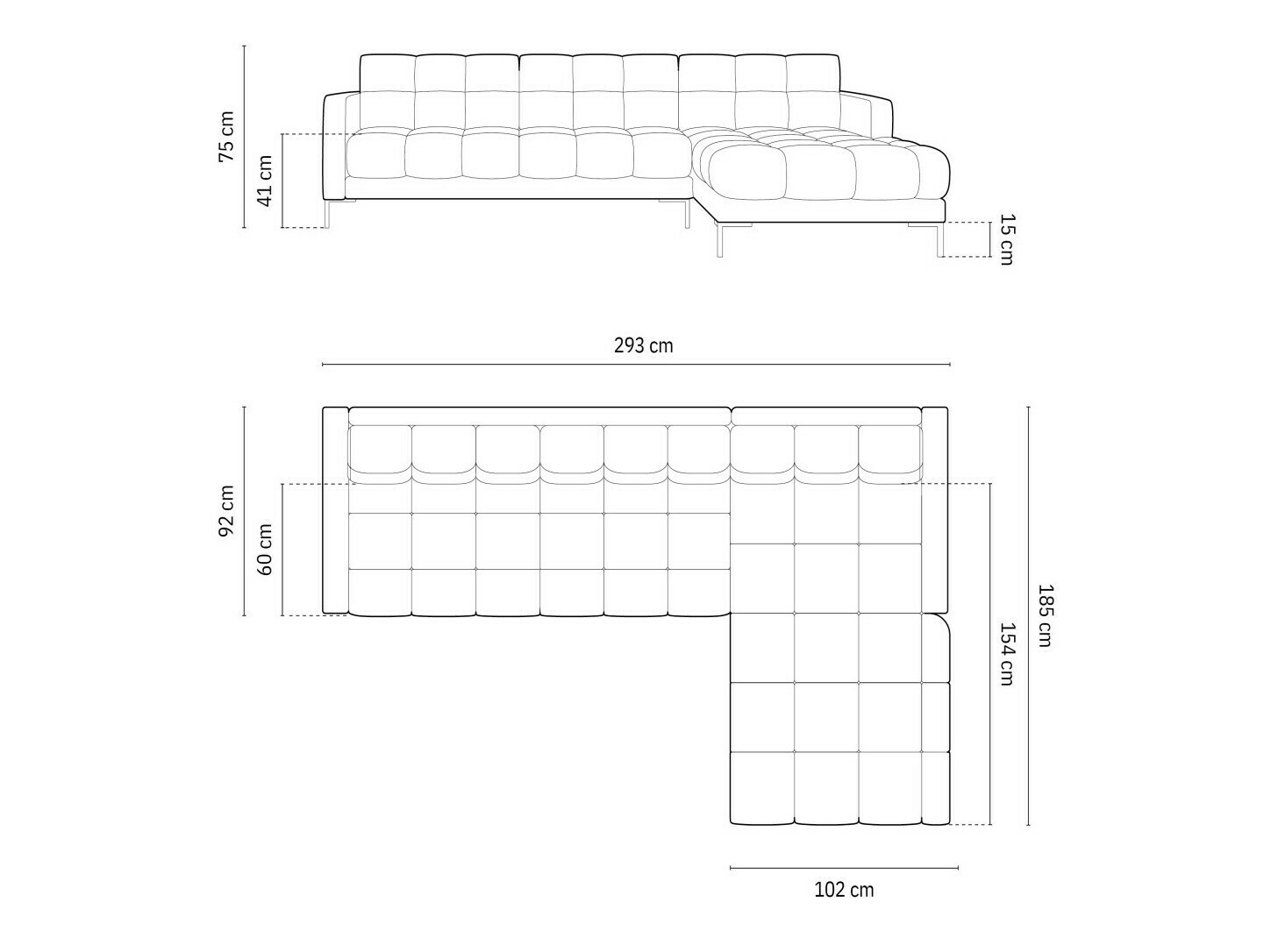 Ecksofa Lormelo 103 (Rechts)