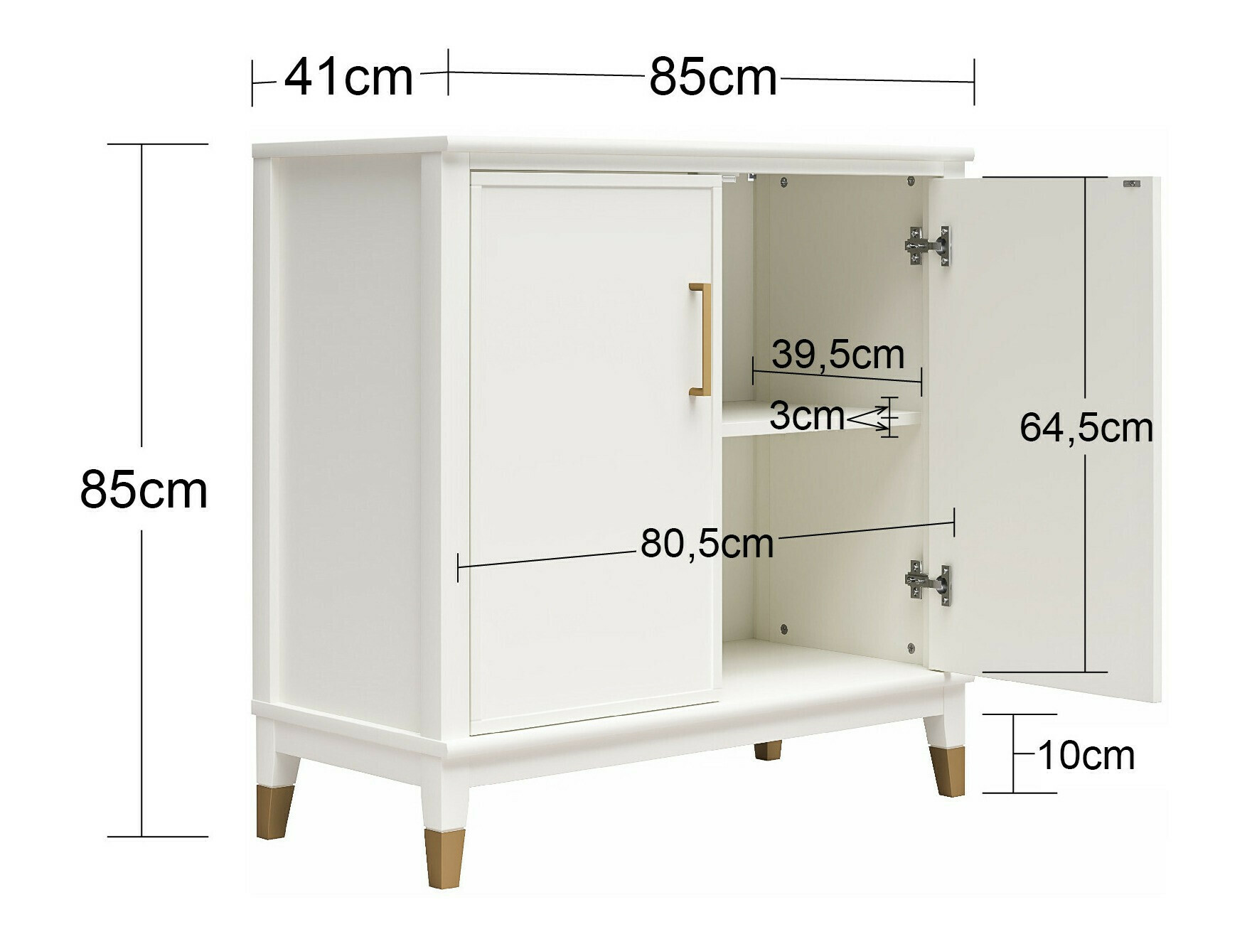 Sideboard Belromu 108 (Weiss)