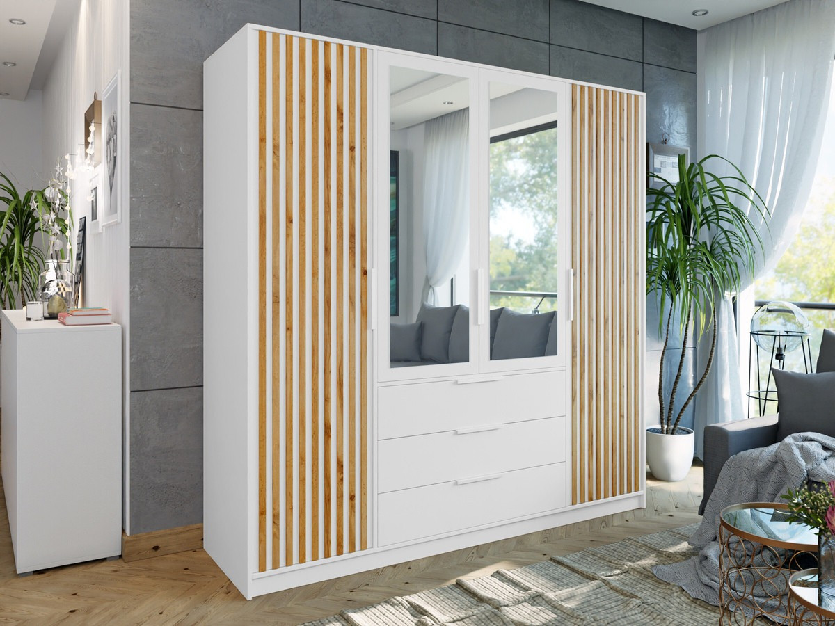 Kleiderschrank Collis V (Weiss)