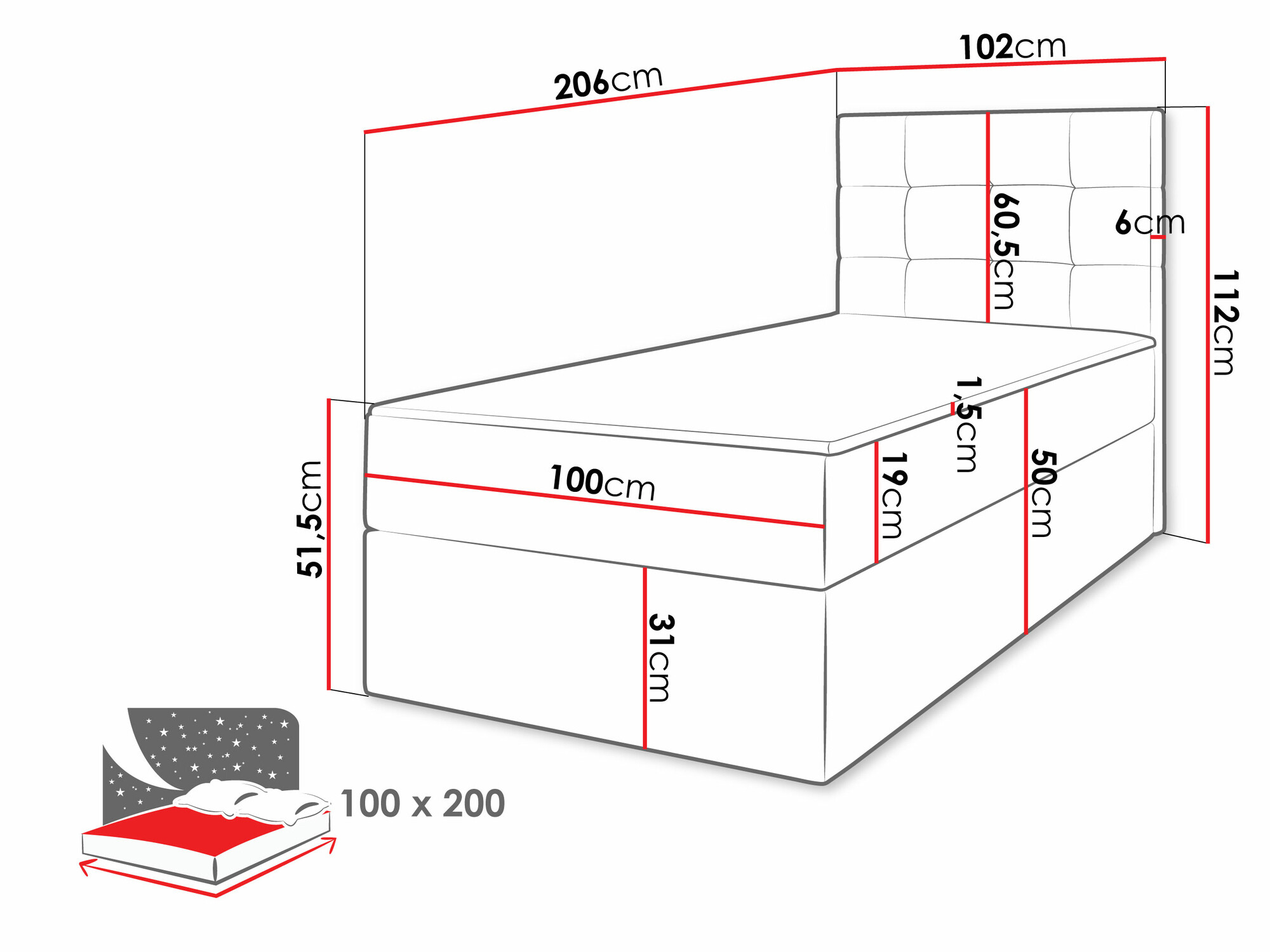 Boxspringbett Comfivo Osculum II (Polo 894)
