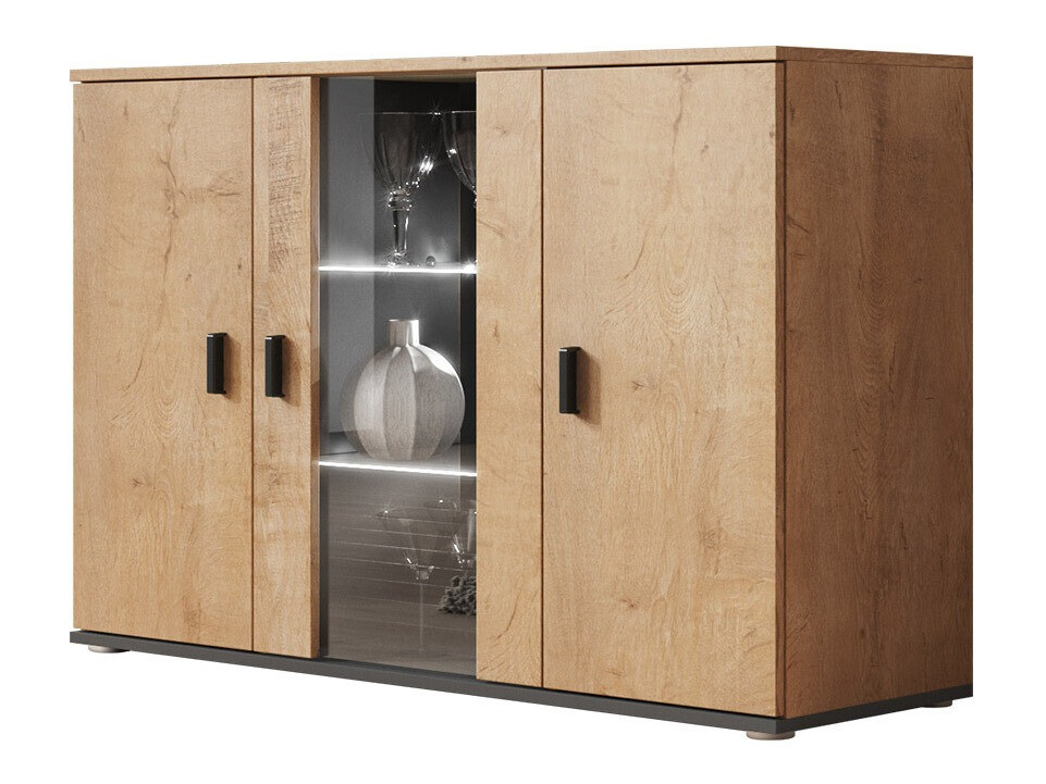 Sideboard Tornola 106 (Lefkas-Eiche + Schwarz)