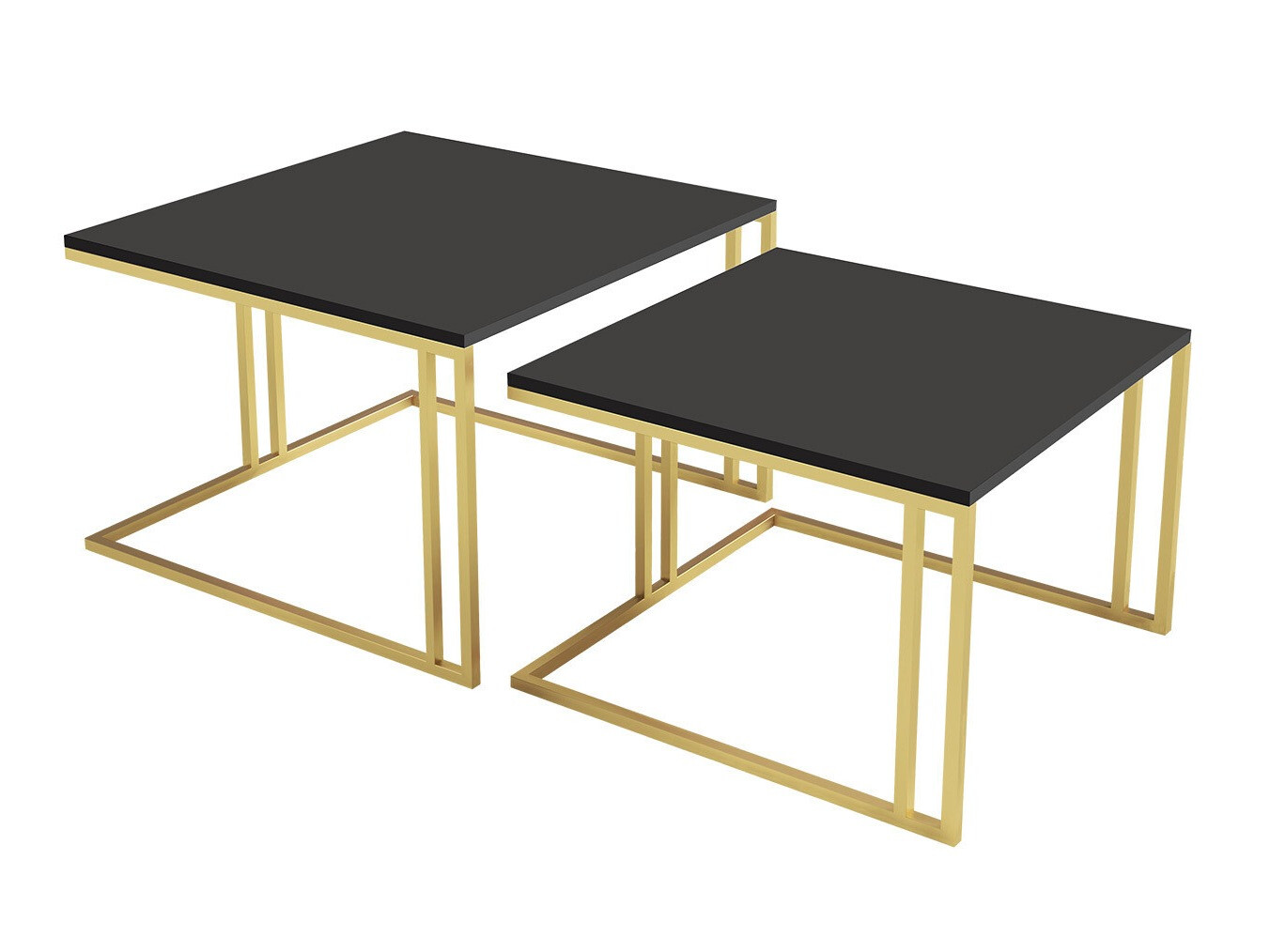 Couchtischset Oswego 110 (Schwarz + Gold)