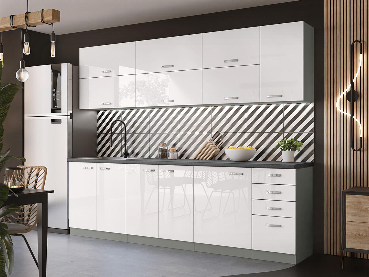 Modularer Schrank mit Schubladen Multi White 105