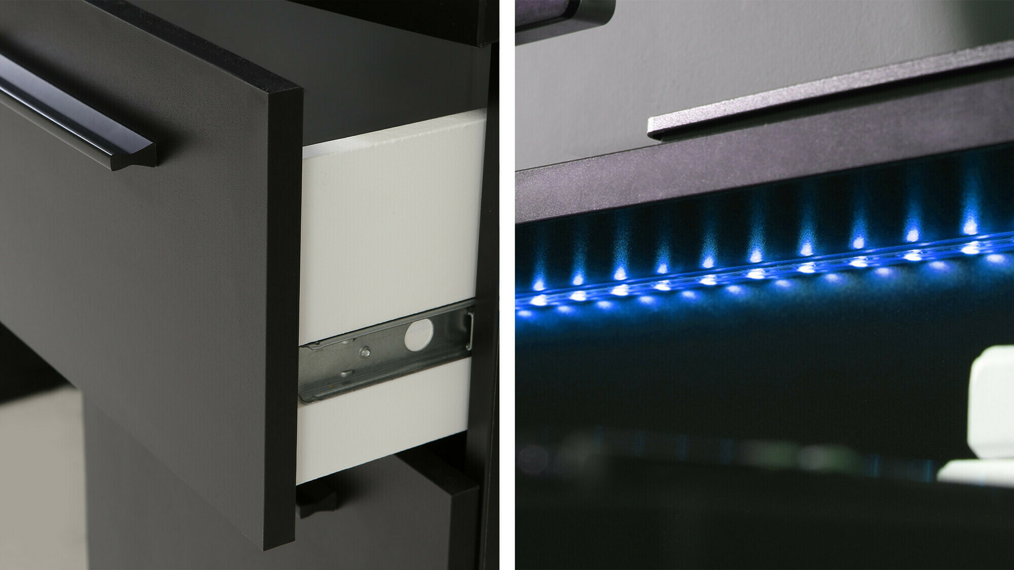 Gaming-Schreibtisch Serus (Mattschwarz)