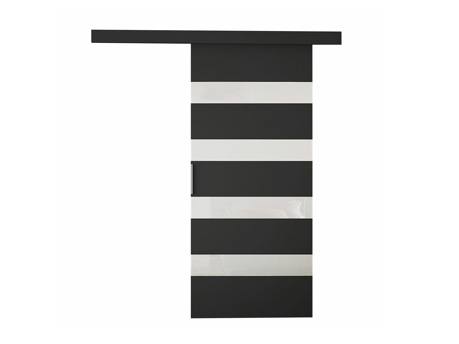 Schwebetür Closico Portalis V (Schwarz + Weiss)