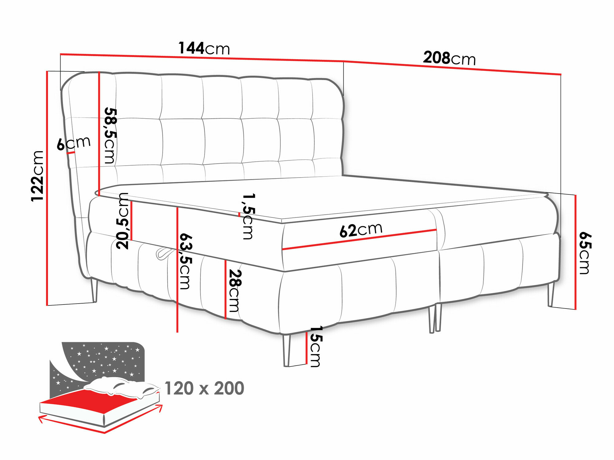 Boxspringbett Musica (Freya 210.30)