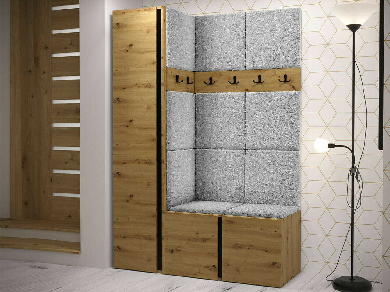 Flurgarnitur Hartford 471 (Artisan Eichenholzoptik)