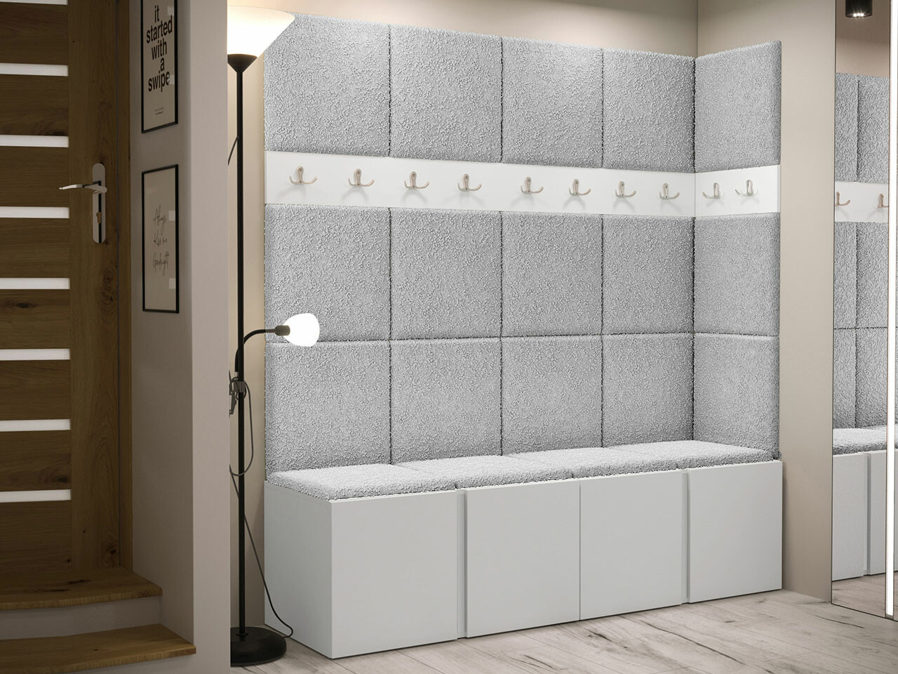 Flurgarnitur Hartford 265 (Weiss)