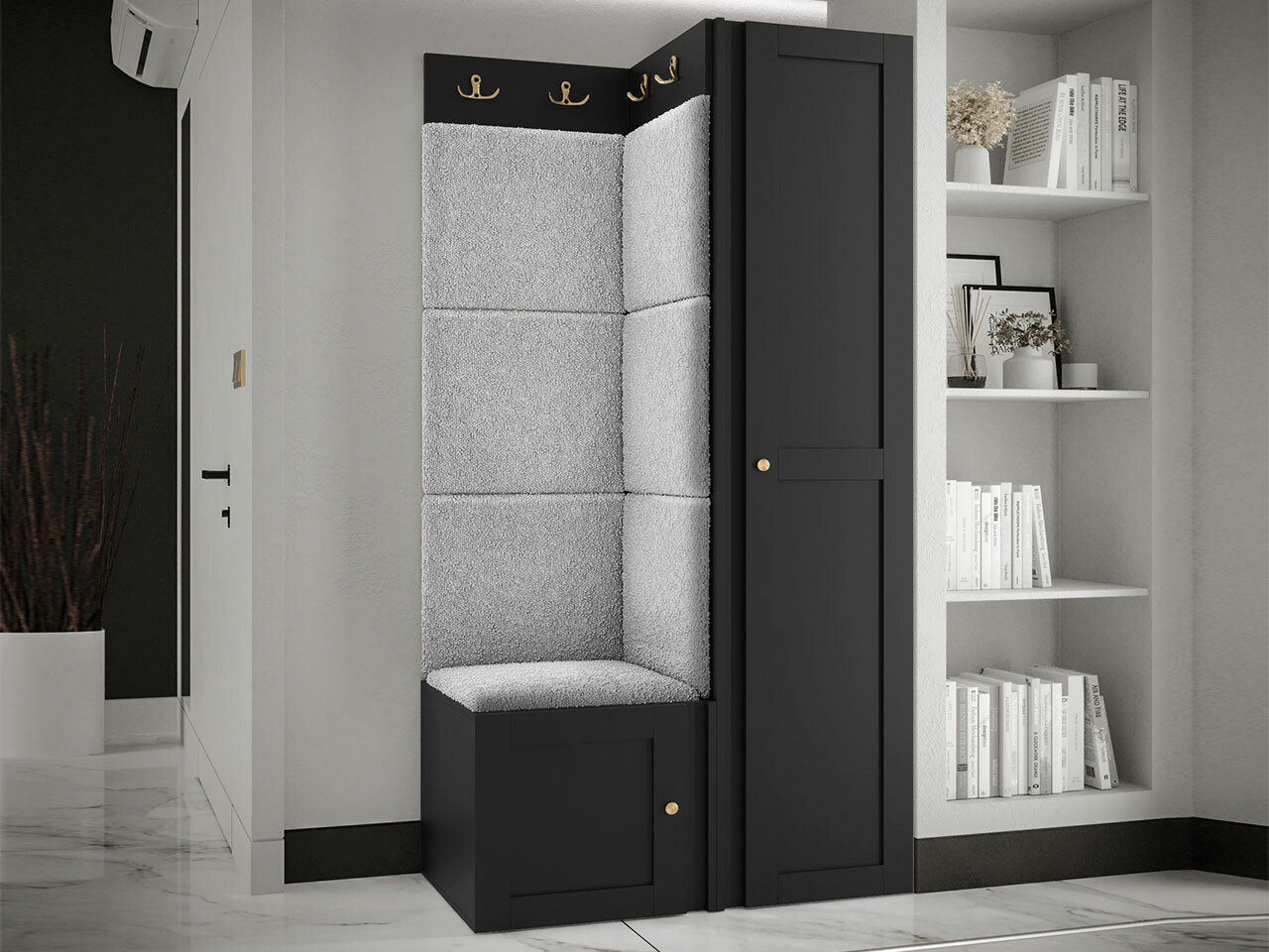 Flurgarnitur Hartford 381 (Schwarz)