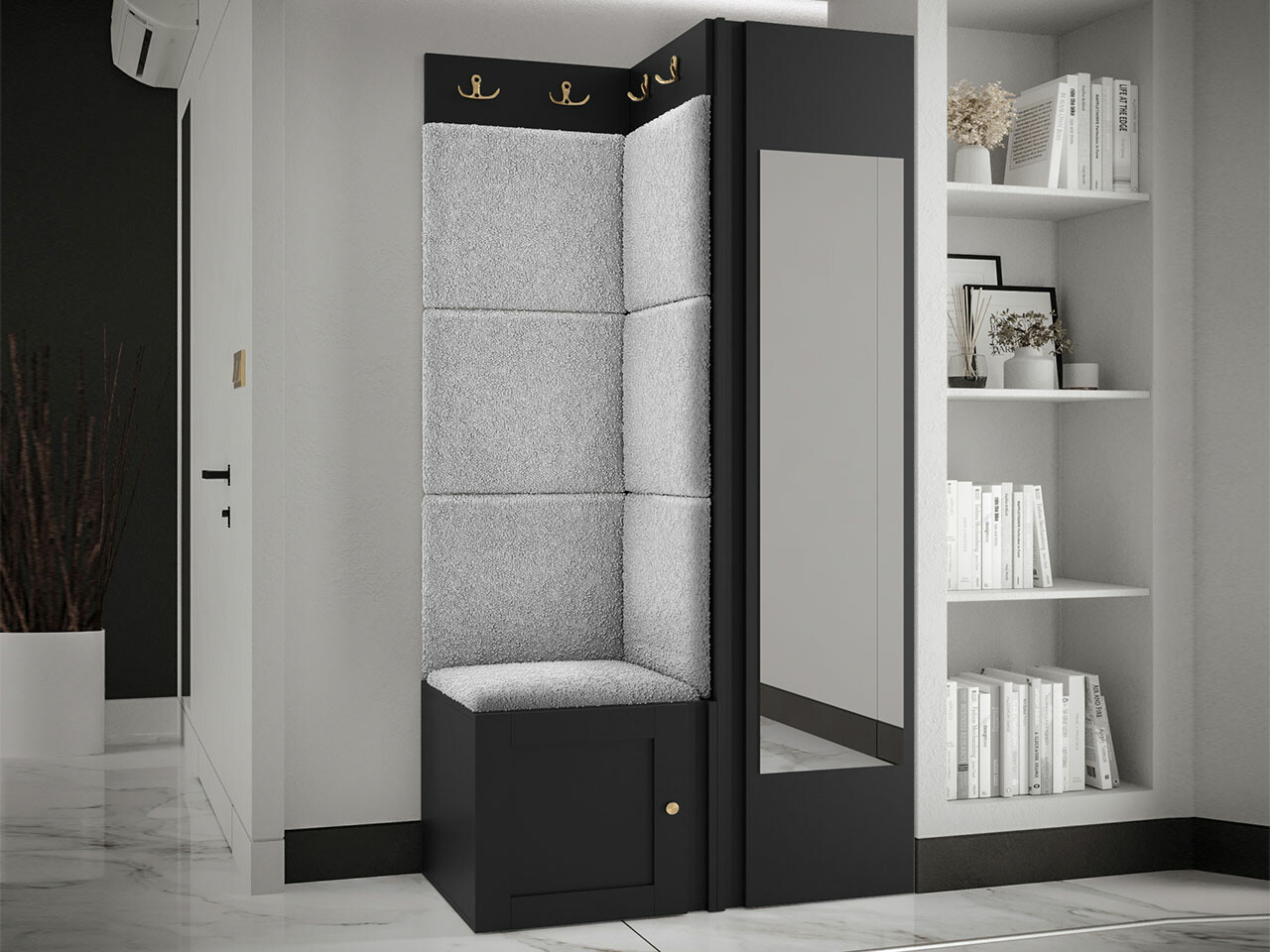 Flurgarnitur Hartford 382 (Schwarz)
