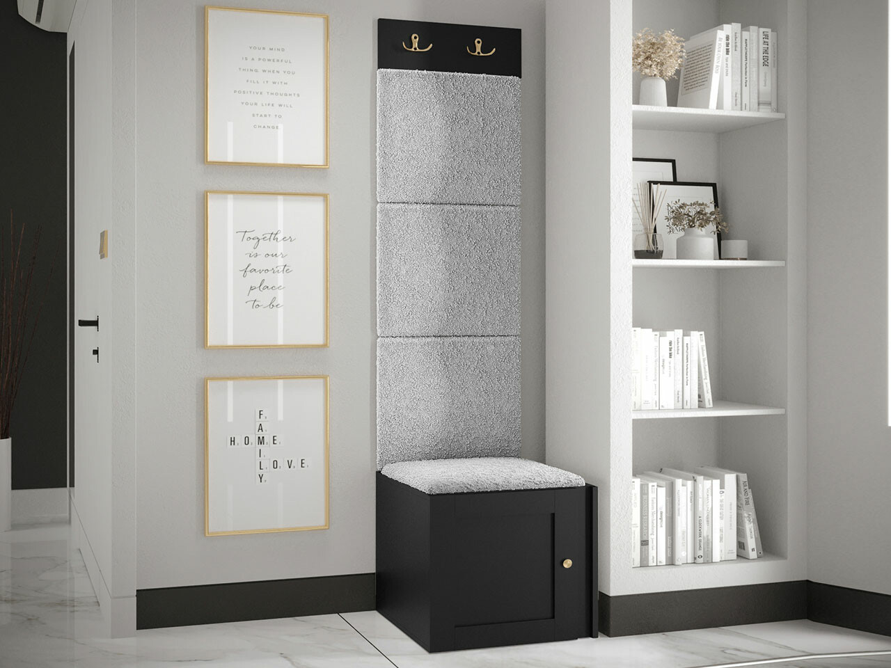Flurgarnitur Hartford 378 (Schwarz)