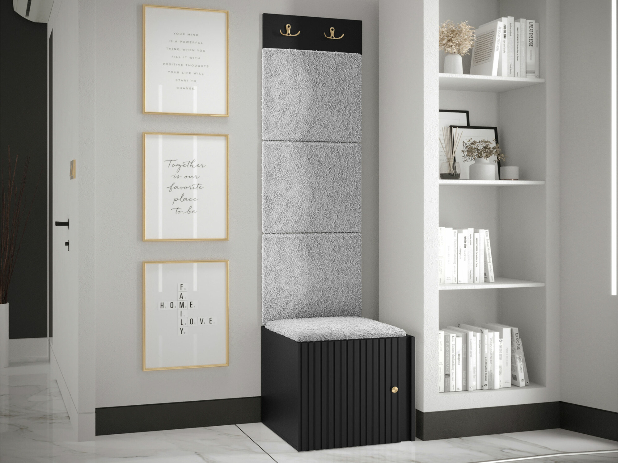 Flurgarnitur Hartford 386 (Schwarz)