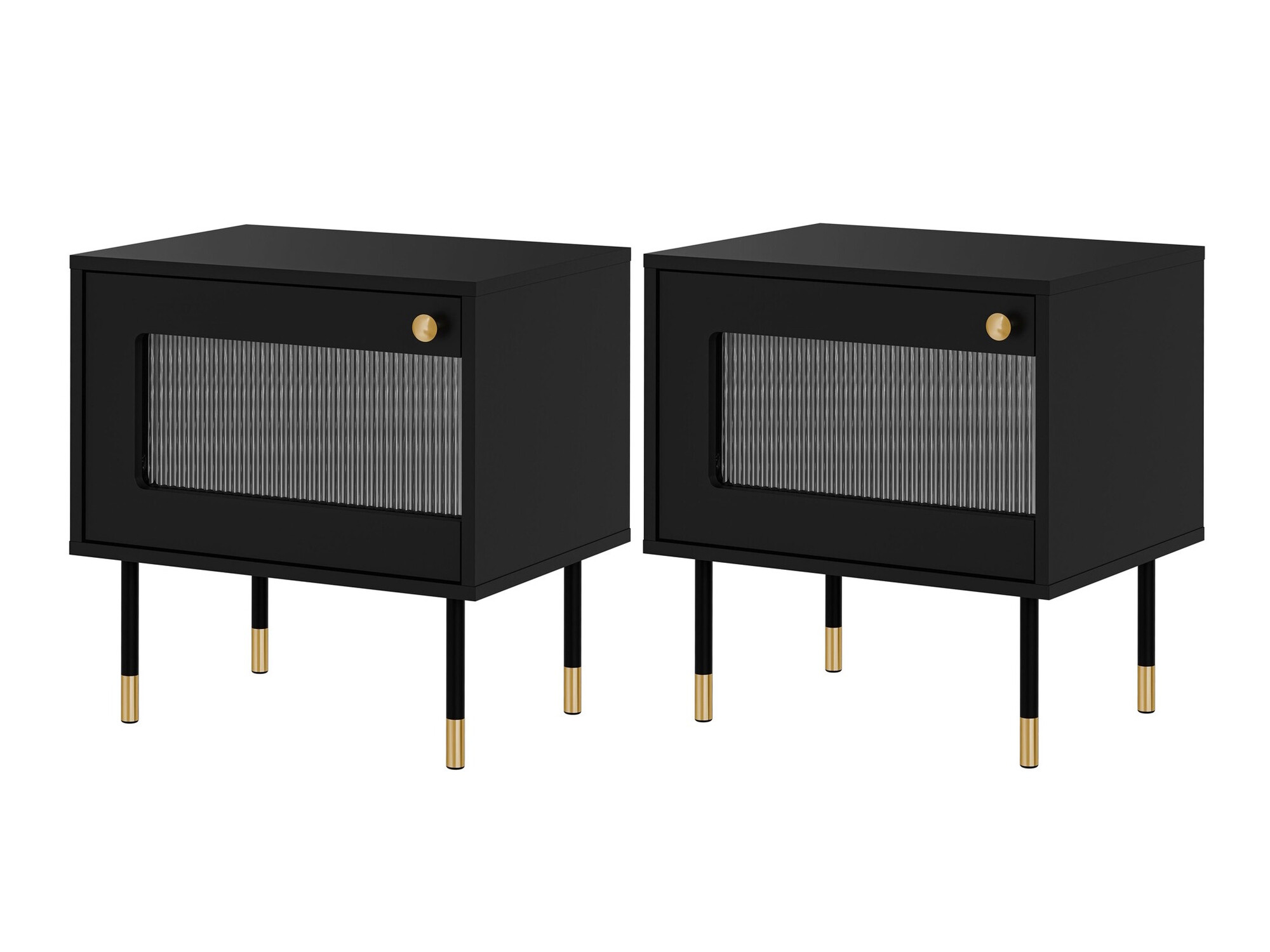 Ein Satz Nachttische Feletri 107 (Schwarz)
