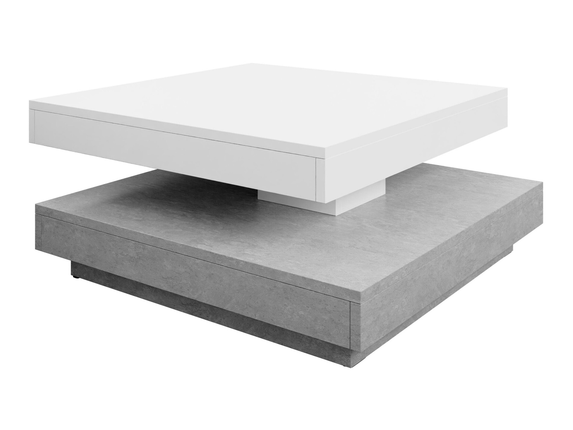 Couchtisch-Transformer Comfivo Pisces (Beton + Weiss)