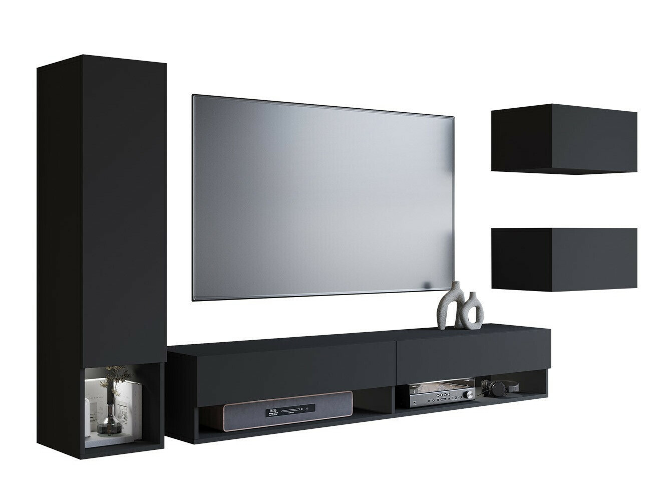 Wohnzimmer-Set Sarasota 124 (Graphit)