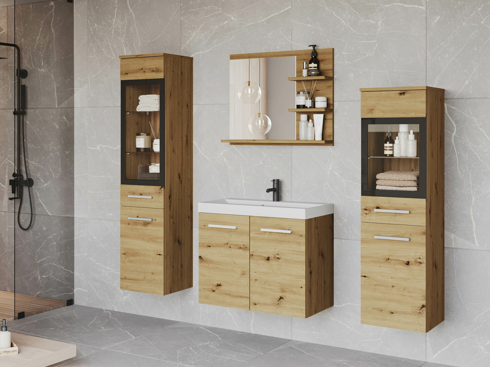 Badezimmer-Set Scientia IV (Artisan-Eiche)