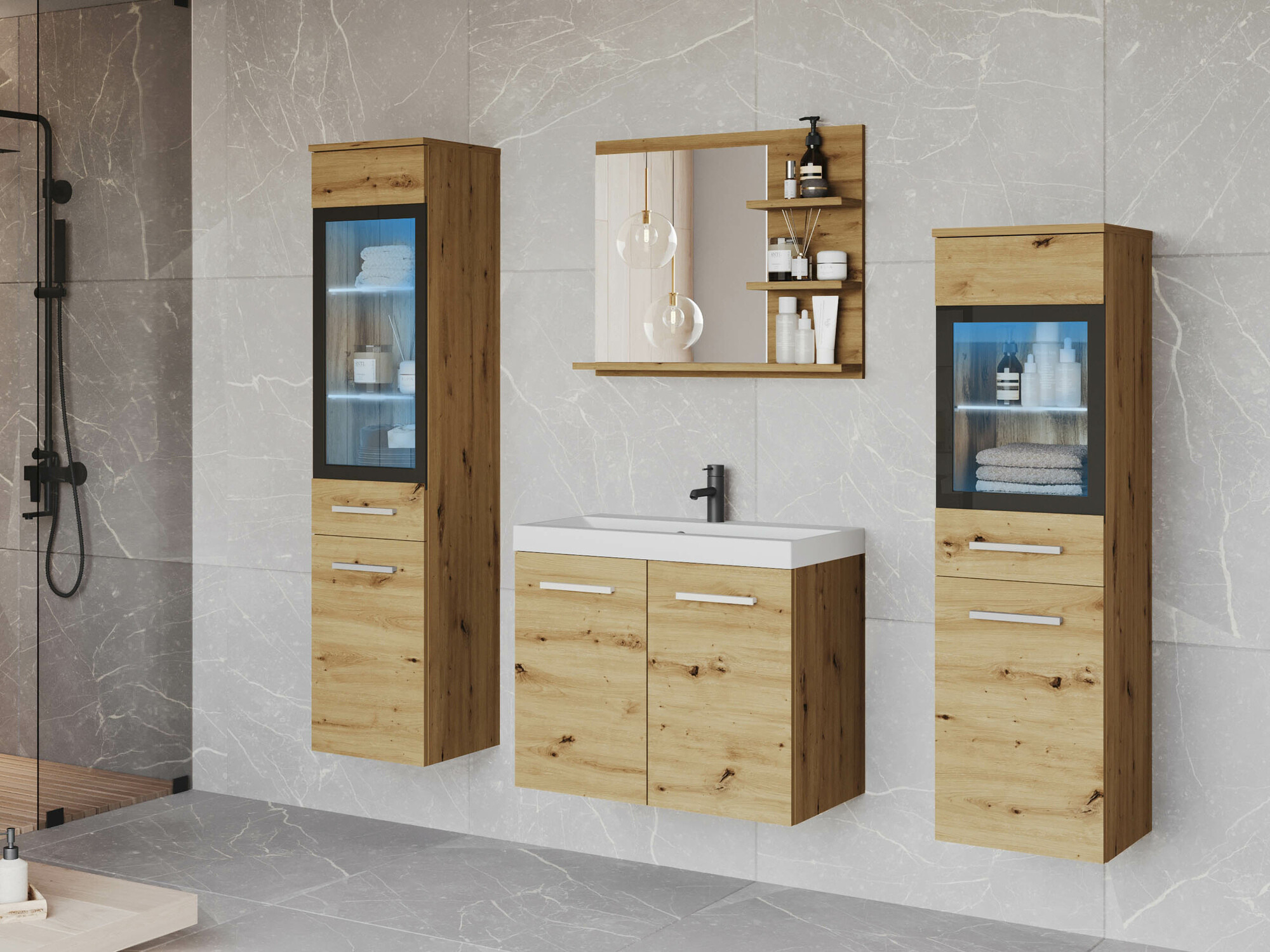 Badezimmer-Set Scientia IV (Artisan-Eiche)
