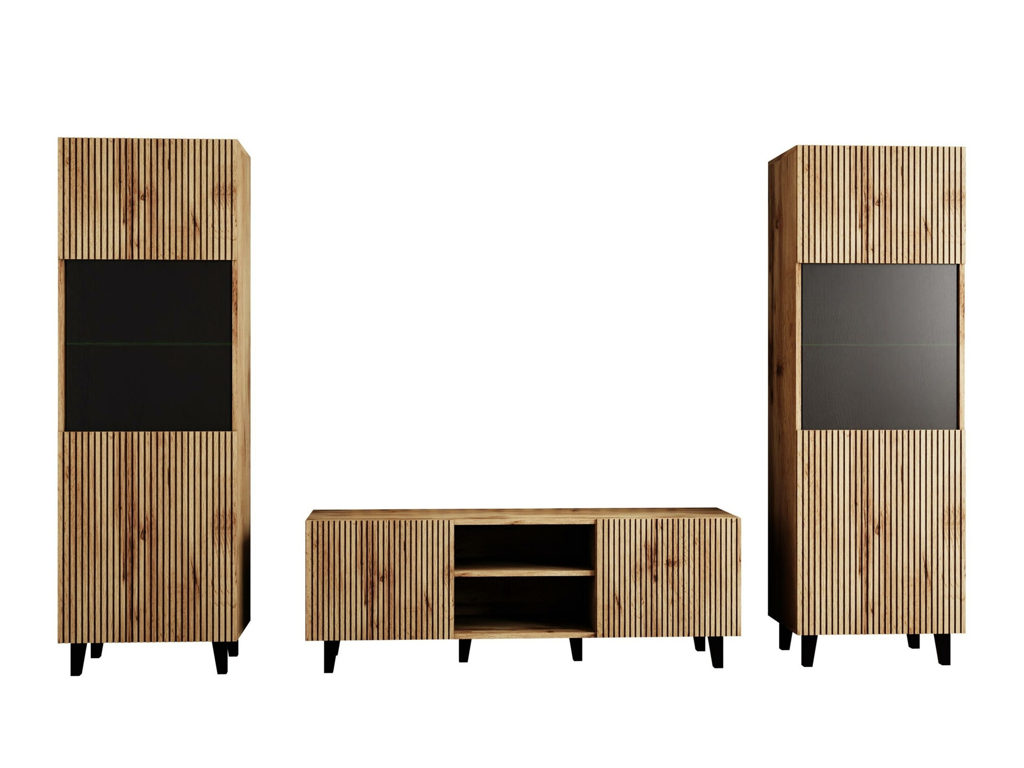 Wohnzimmer-Sets Comes (Wotan Eiche)