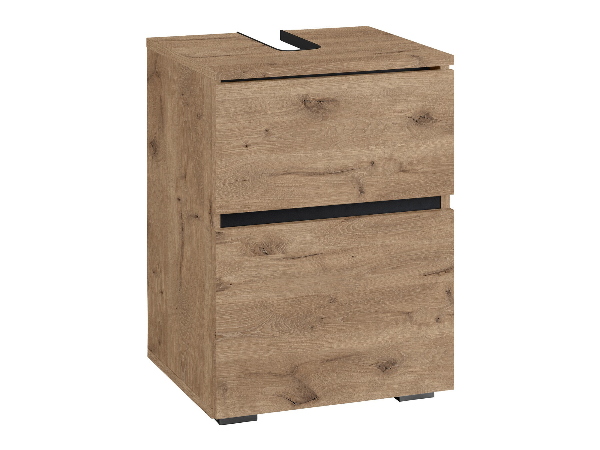 Stehender Badezimmerschrank für ein Waschbecken Soncamu 103 (Eichenholzoptik)