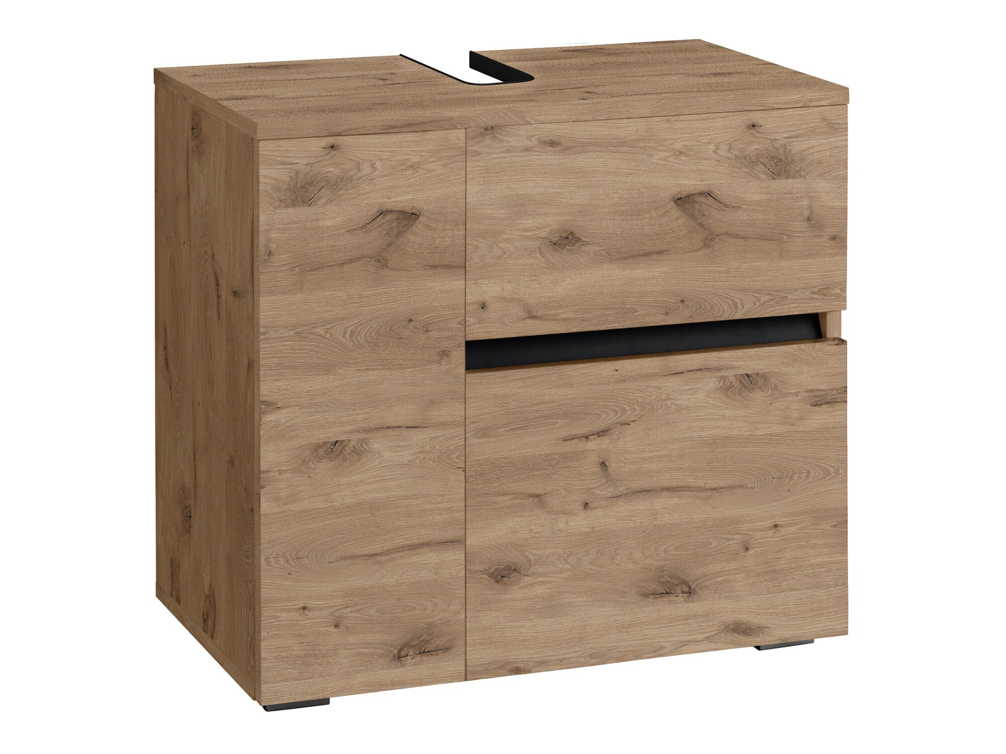 Stehender Badezimmerschrank für ein Waschbecken Soncamu 108 (Eichenholzoptik)