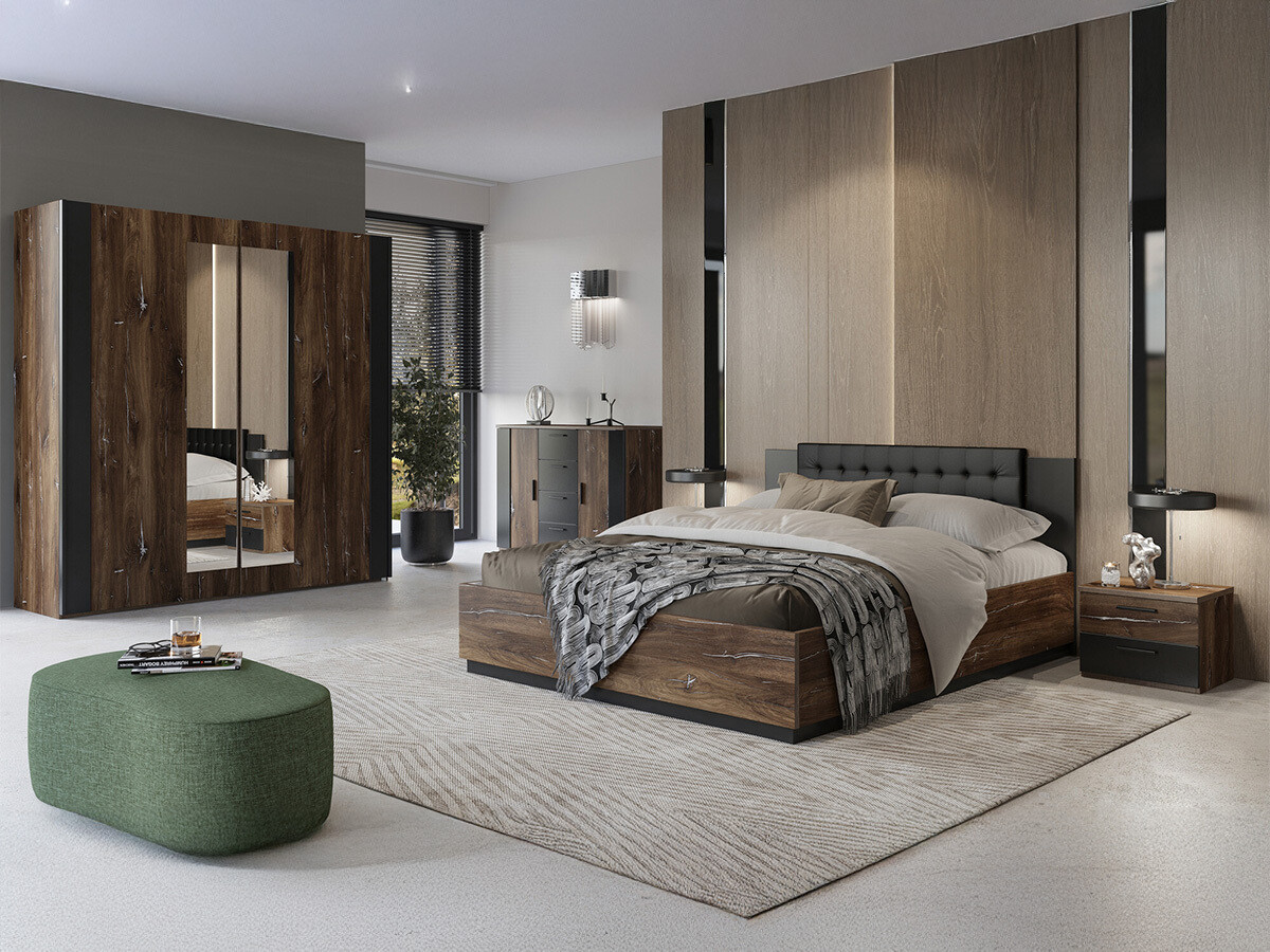 Kommode Felelie 102 (Tamus Flagstaf eiche + Silber)