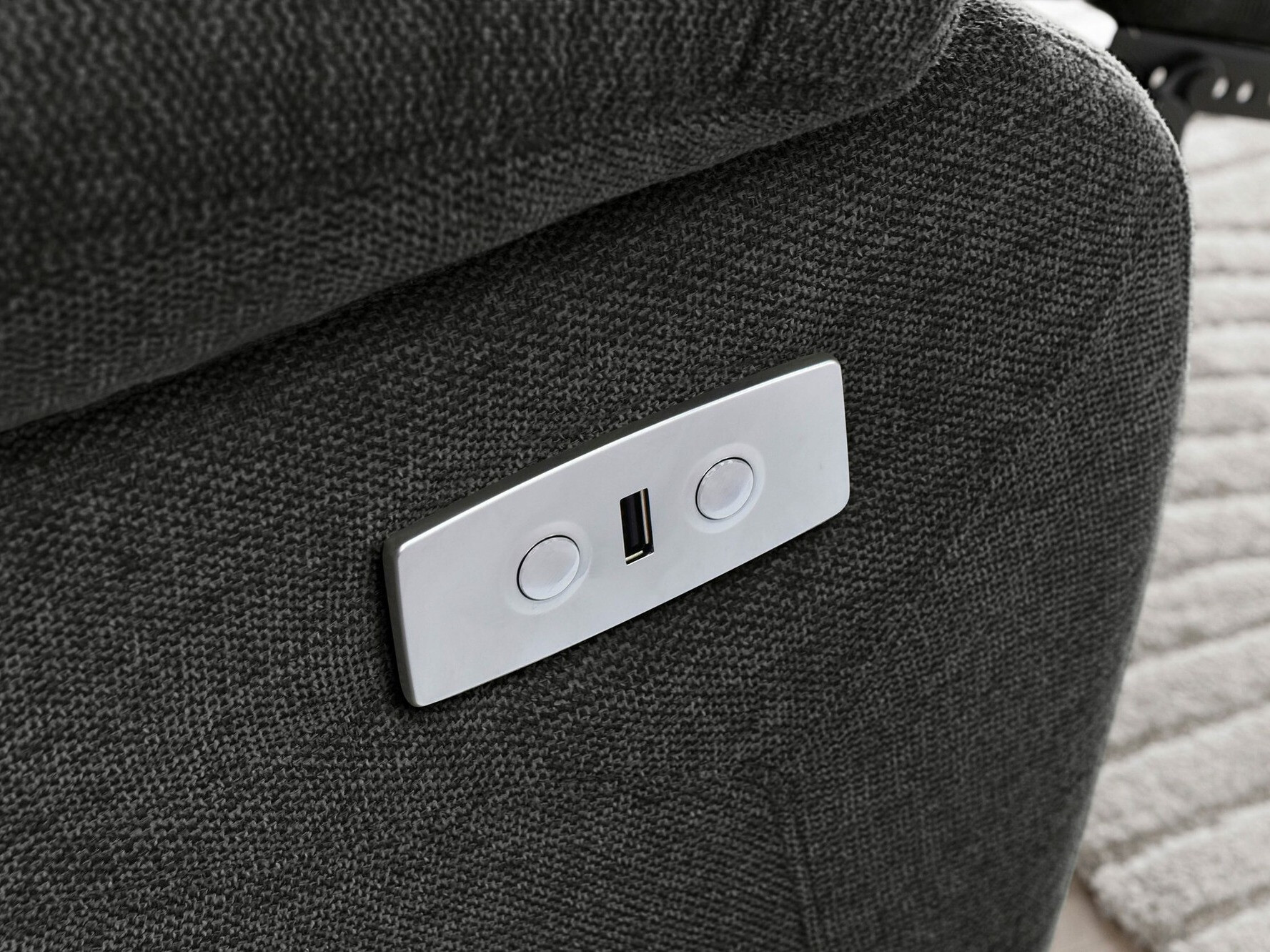 Sofa mit Liegefunktion Denton 1479 (Anthrazit)