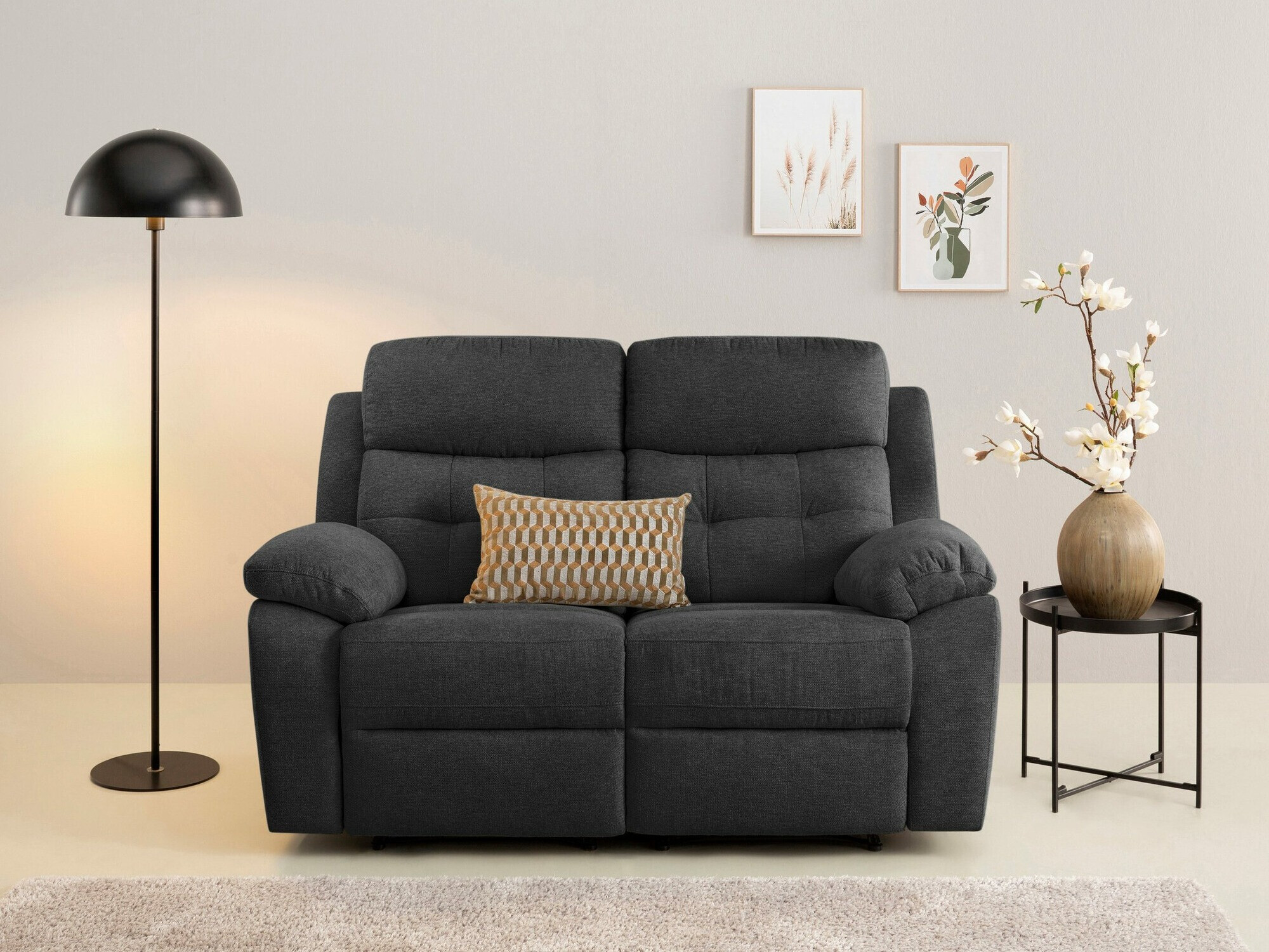 Sofa mit Liegefunktion Denton 1479 (Anthrazit)