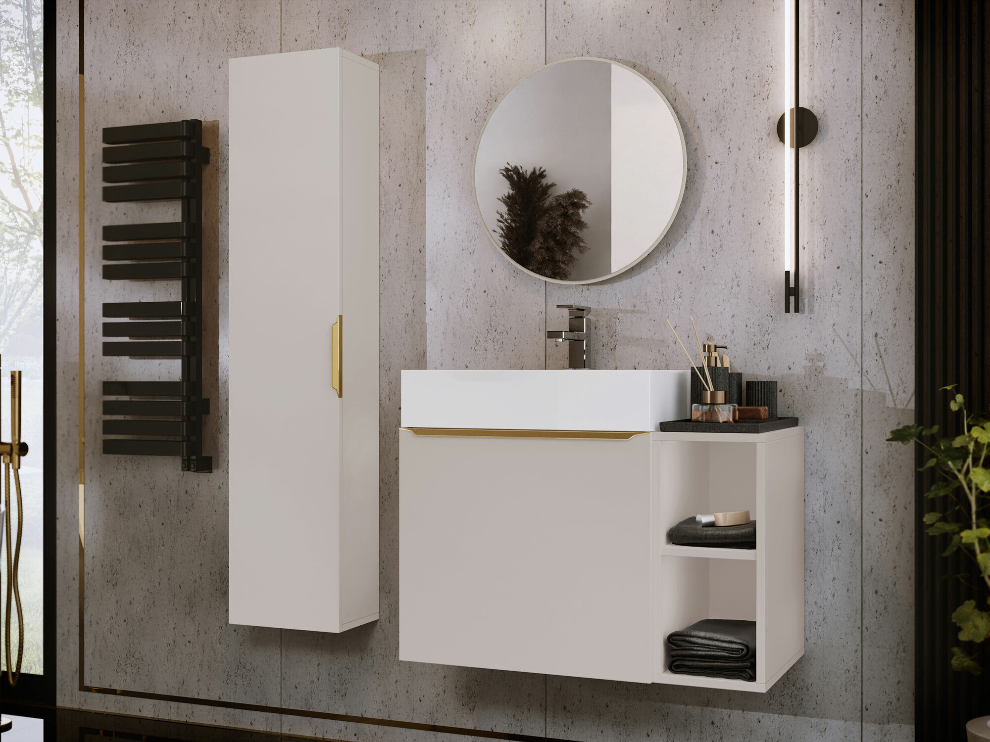 Badezimmer-Set Comfivo 406 (Kaschmir + Gold)