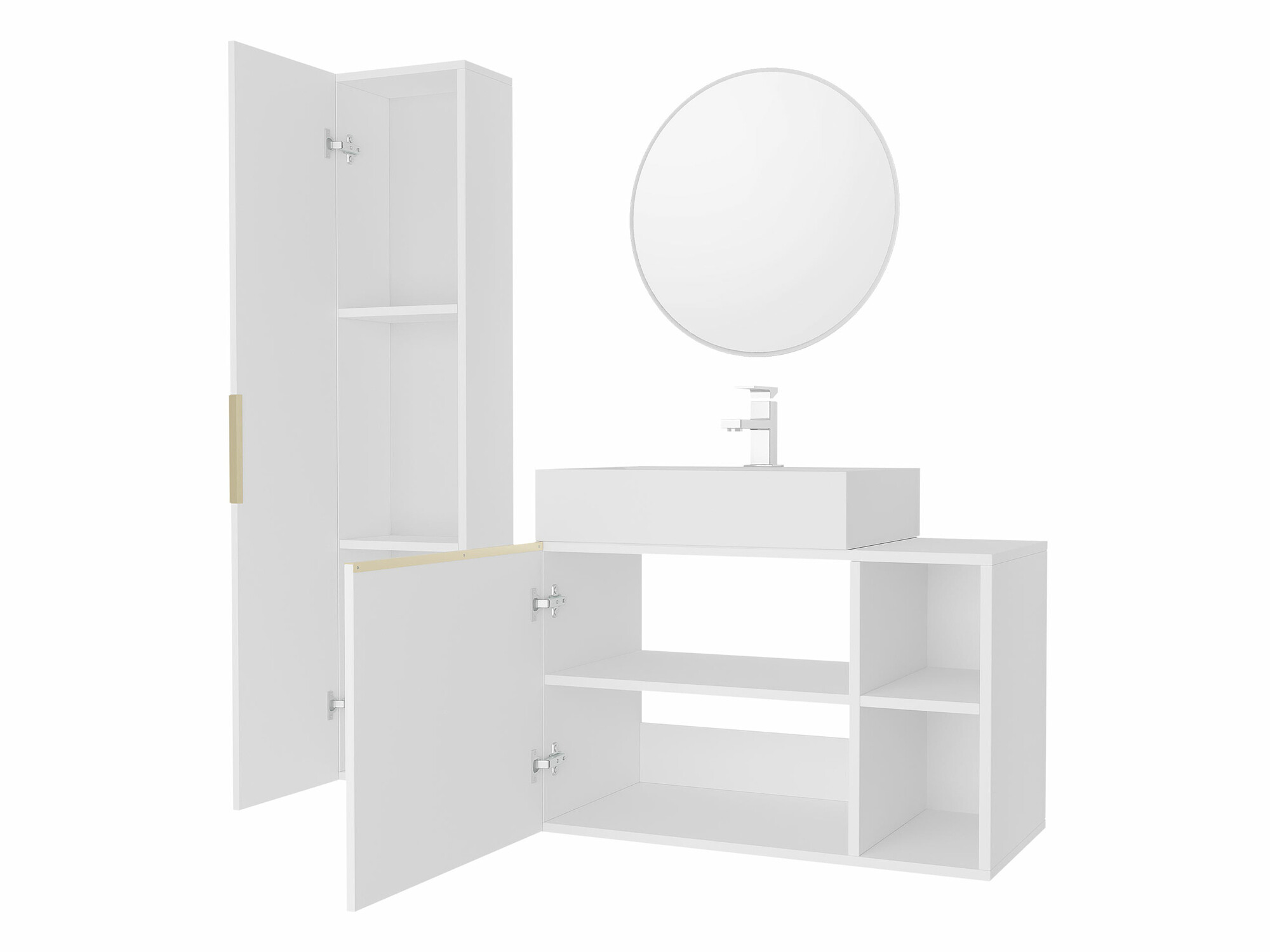 Badezimmer-Set Comfivo 406 (Kaschmir + Gold)