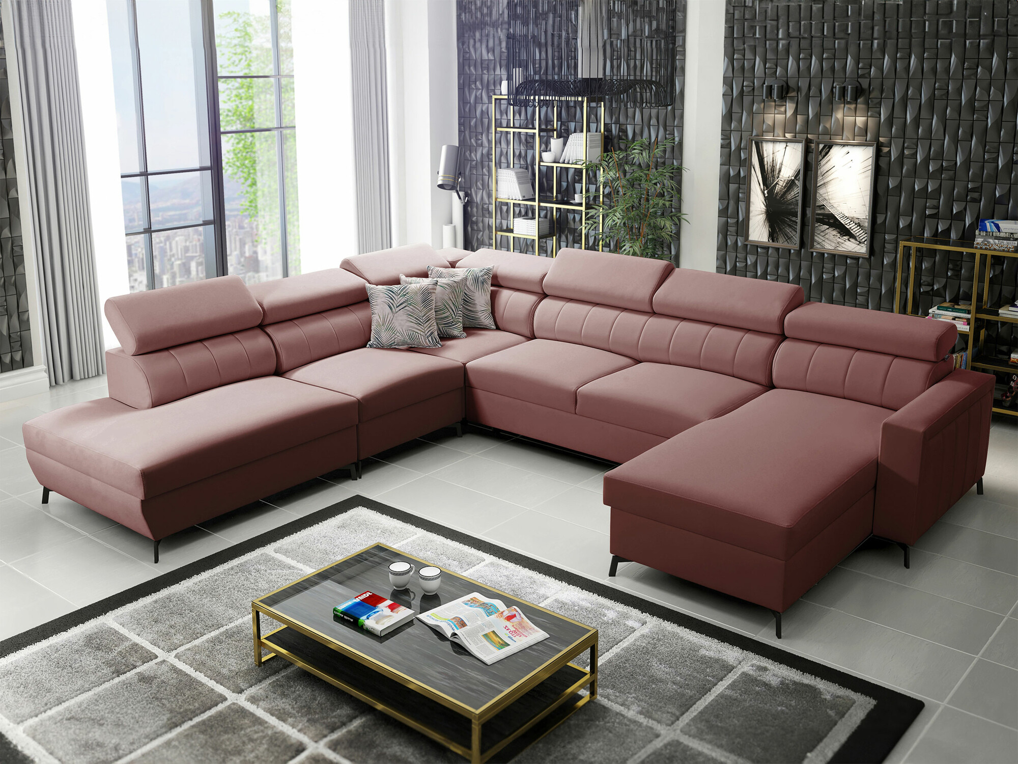 Ecksofa Sarasota 155 (Mono 235 + Botanical 36)