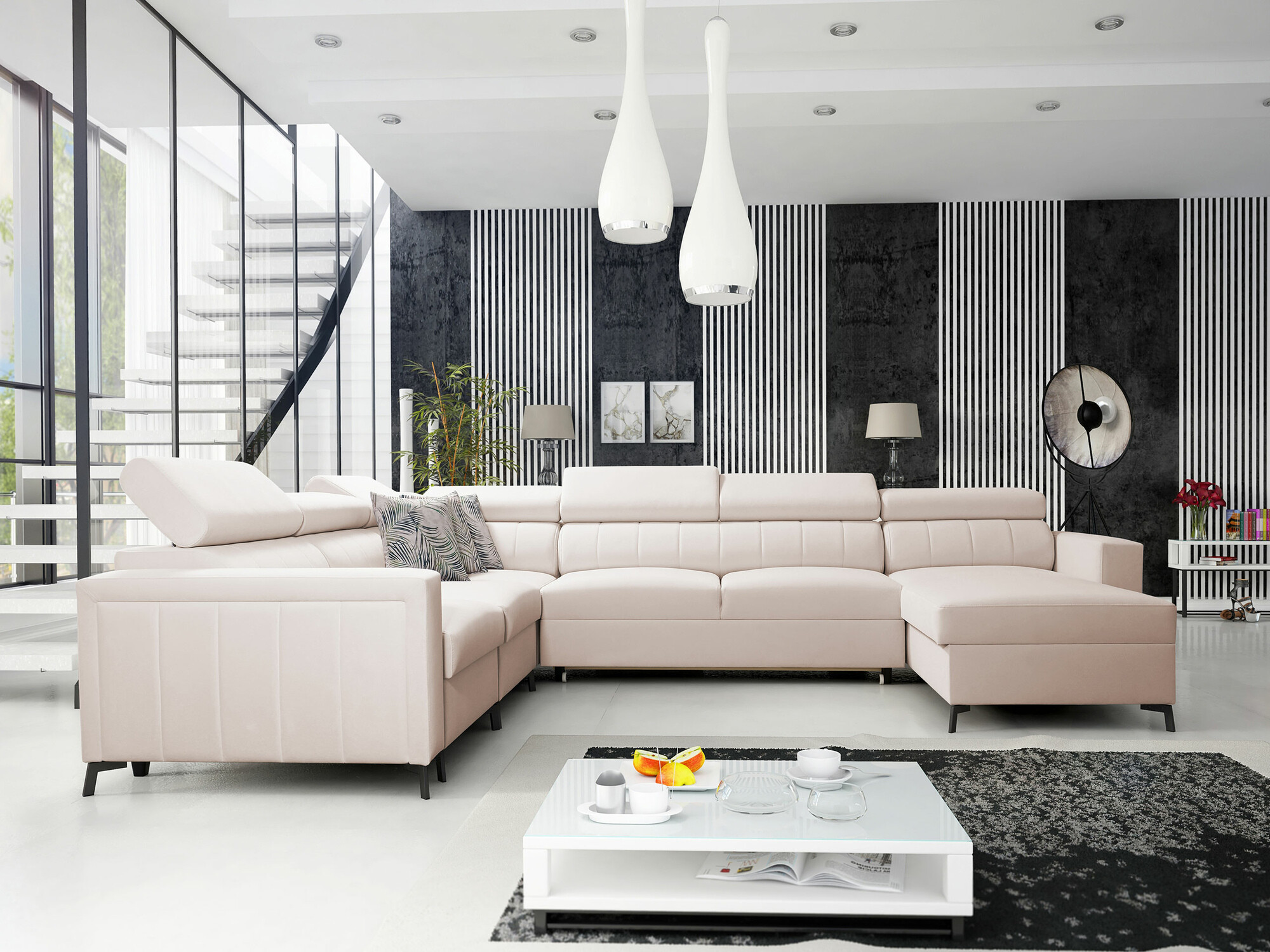 Ecksofa Sarasota 157 (Mono 231 + Botanical 36)