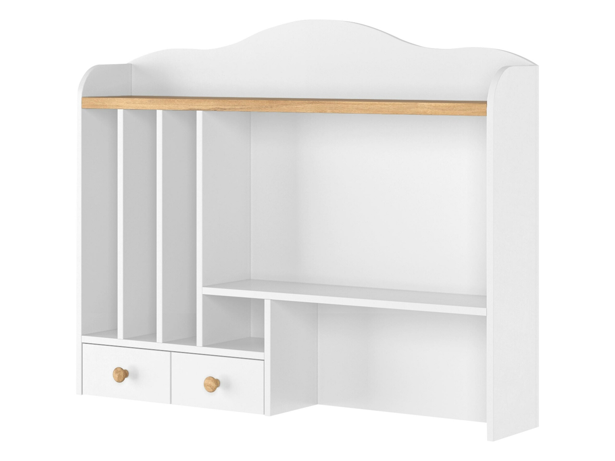 Regal Romelbo 136 (Weiss + Eichenholzoptik)