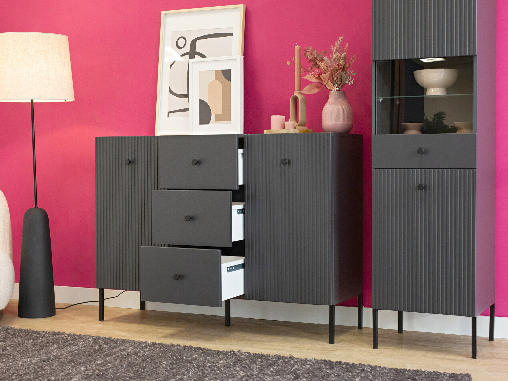 Kommode Etliva 101 (Anthrazit)