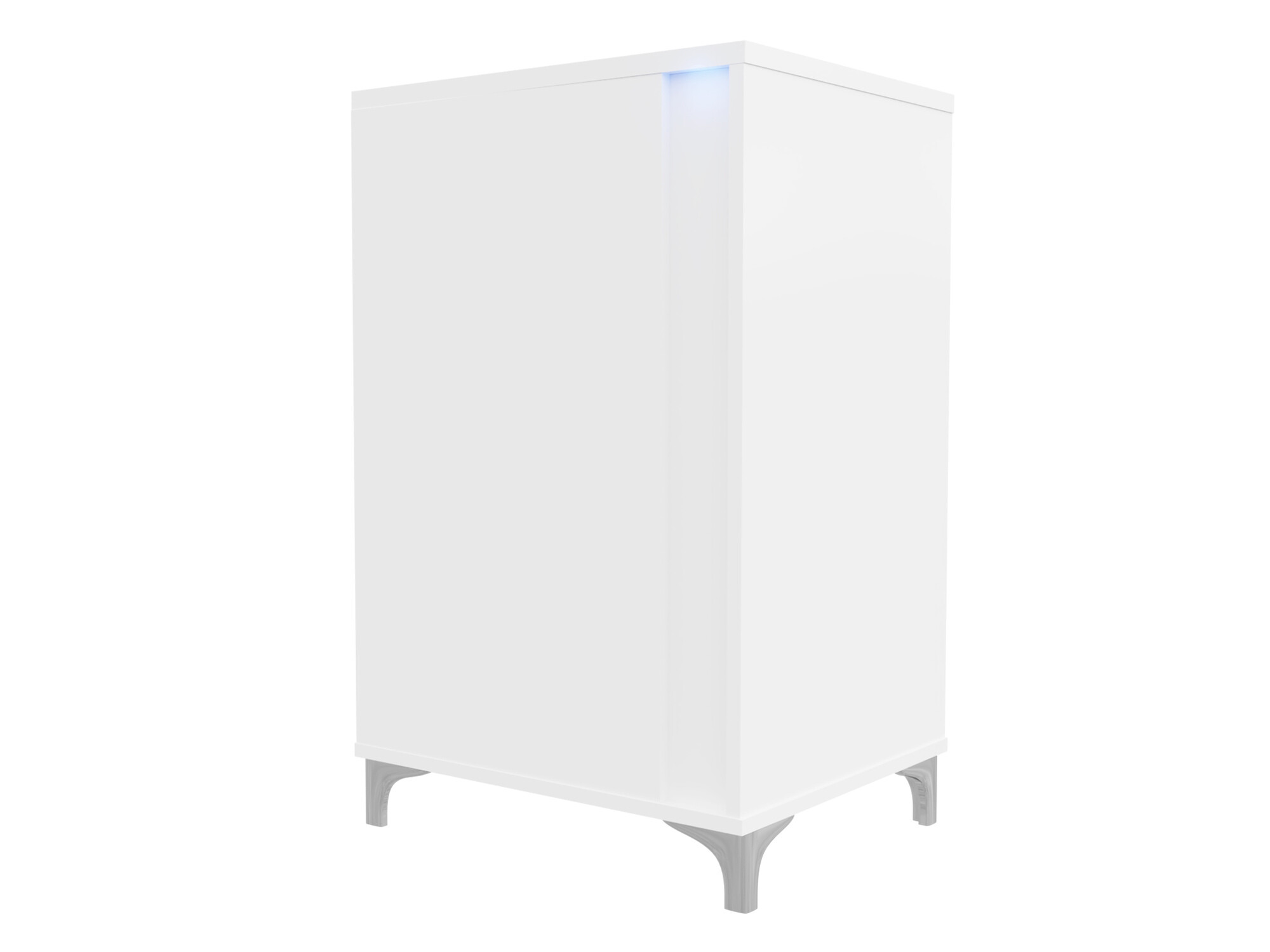 Sideboard Florem I (Weiss + Weiss glänzend)